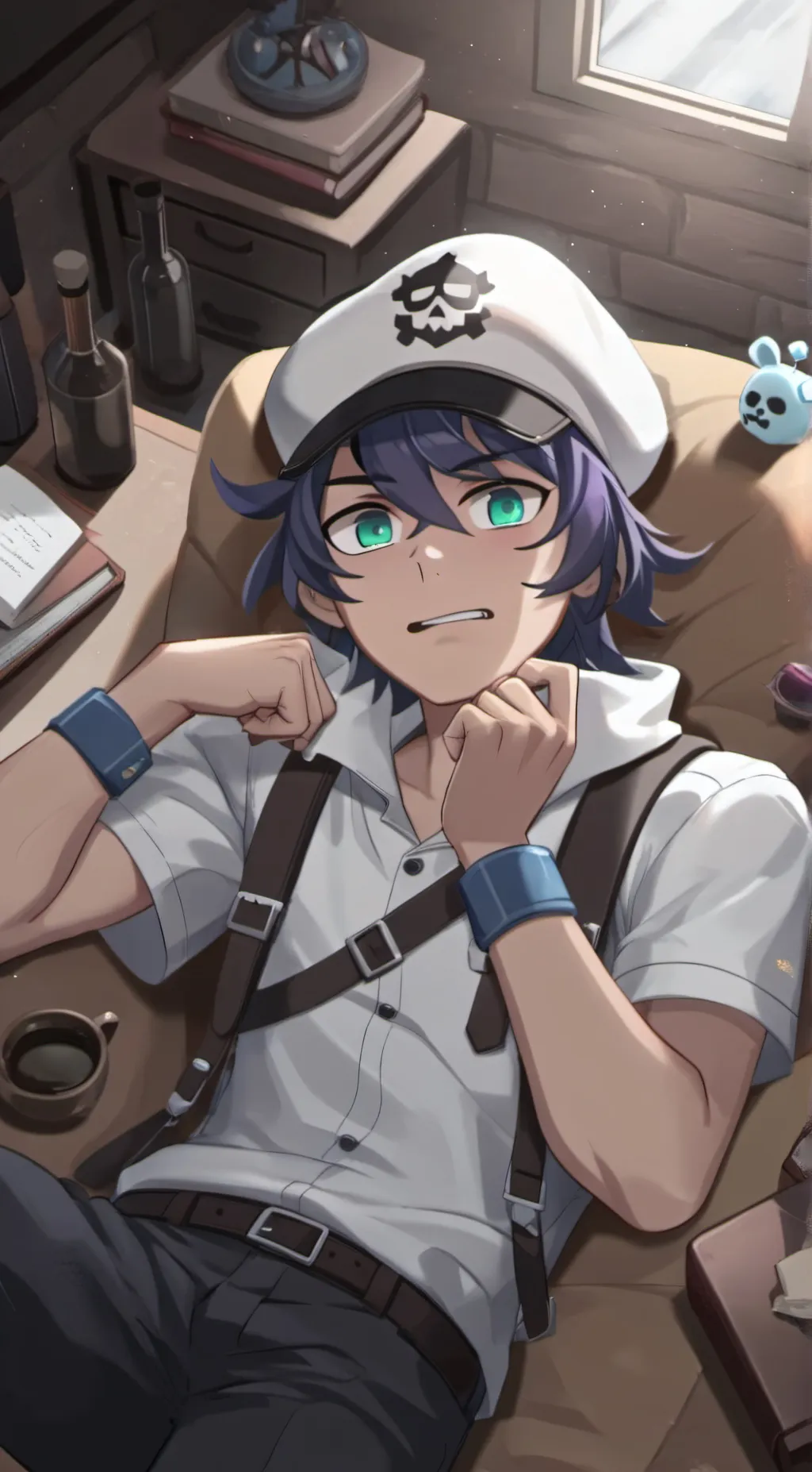 ai character: Sandy background