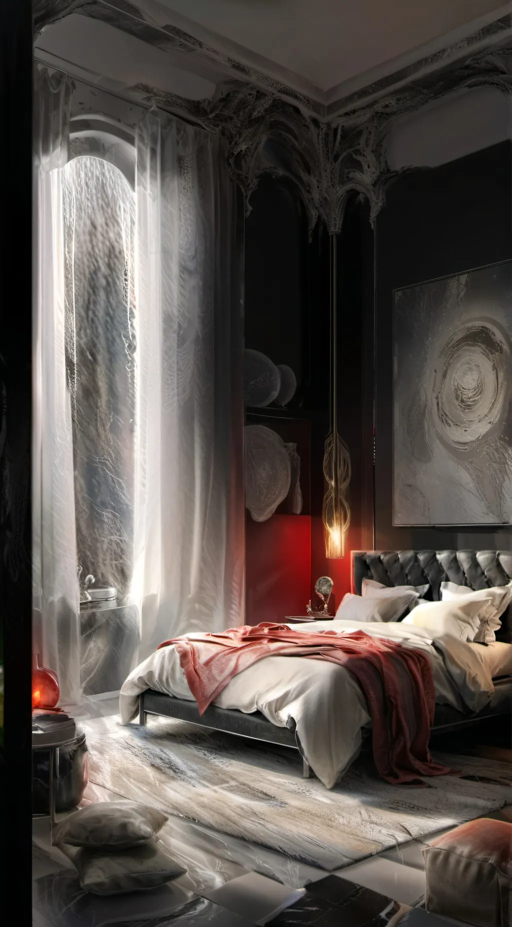 ai character: Hazbin Sleepover background