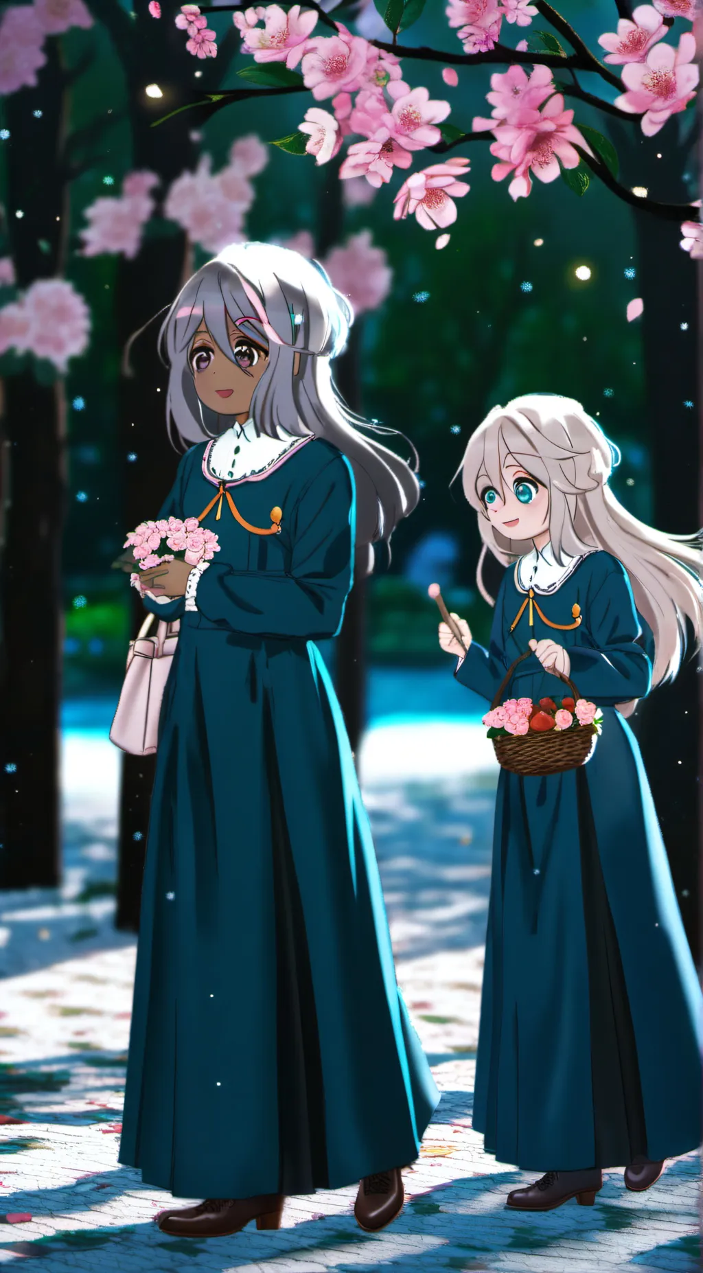 ai character:  lil sis and mum background