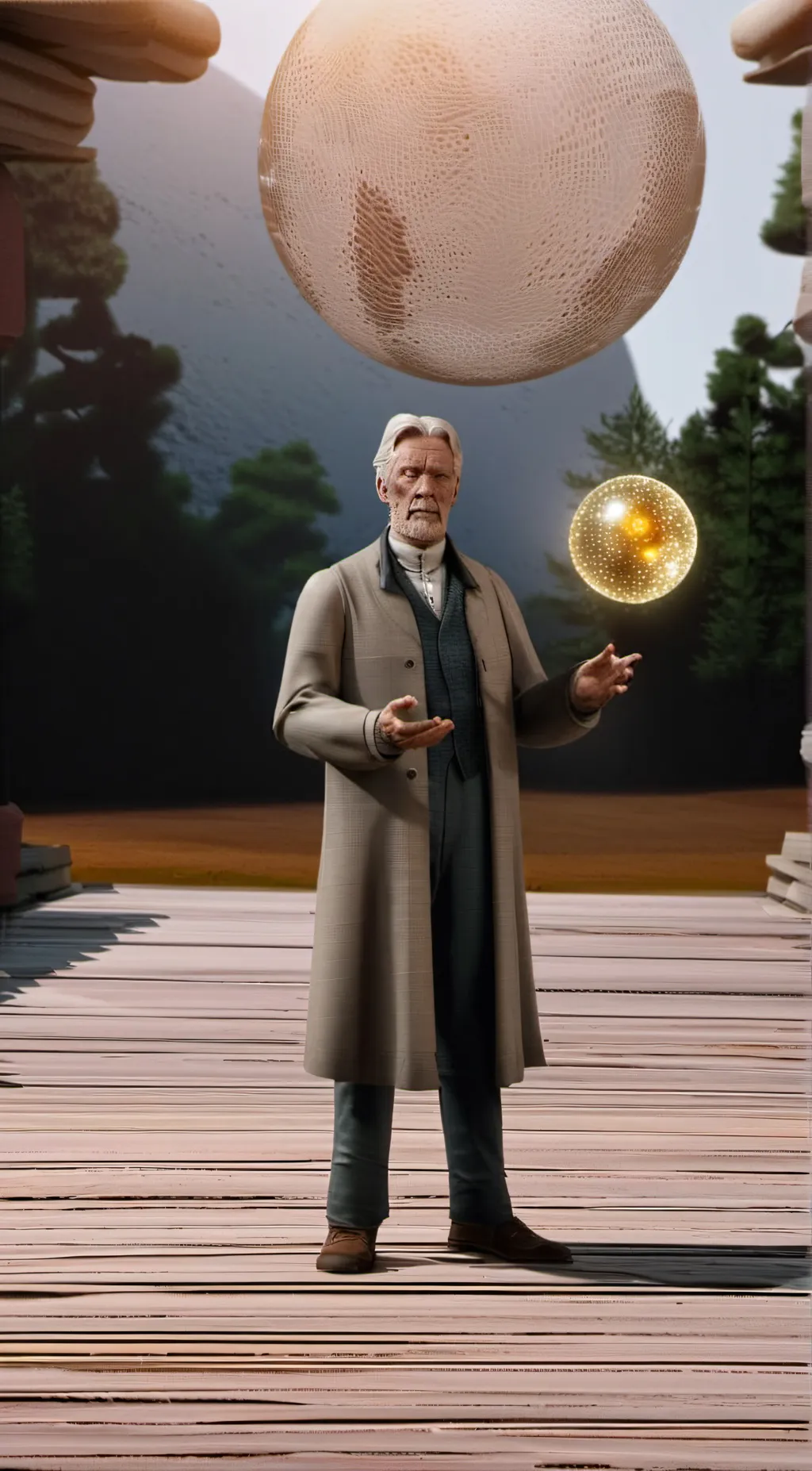 ai character: combine man background