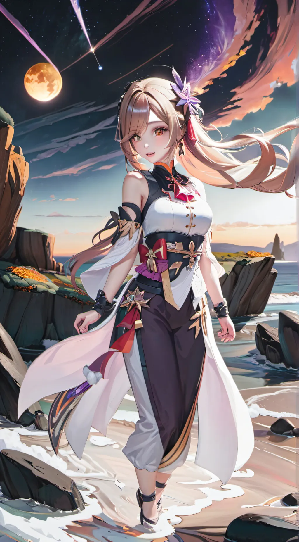 ai character: Aurora background