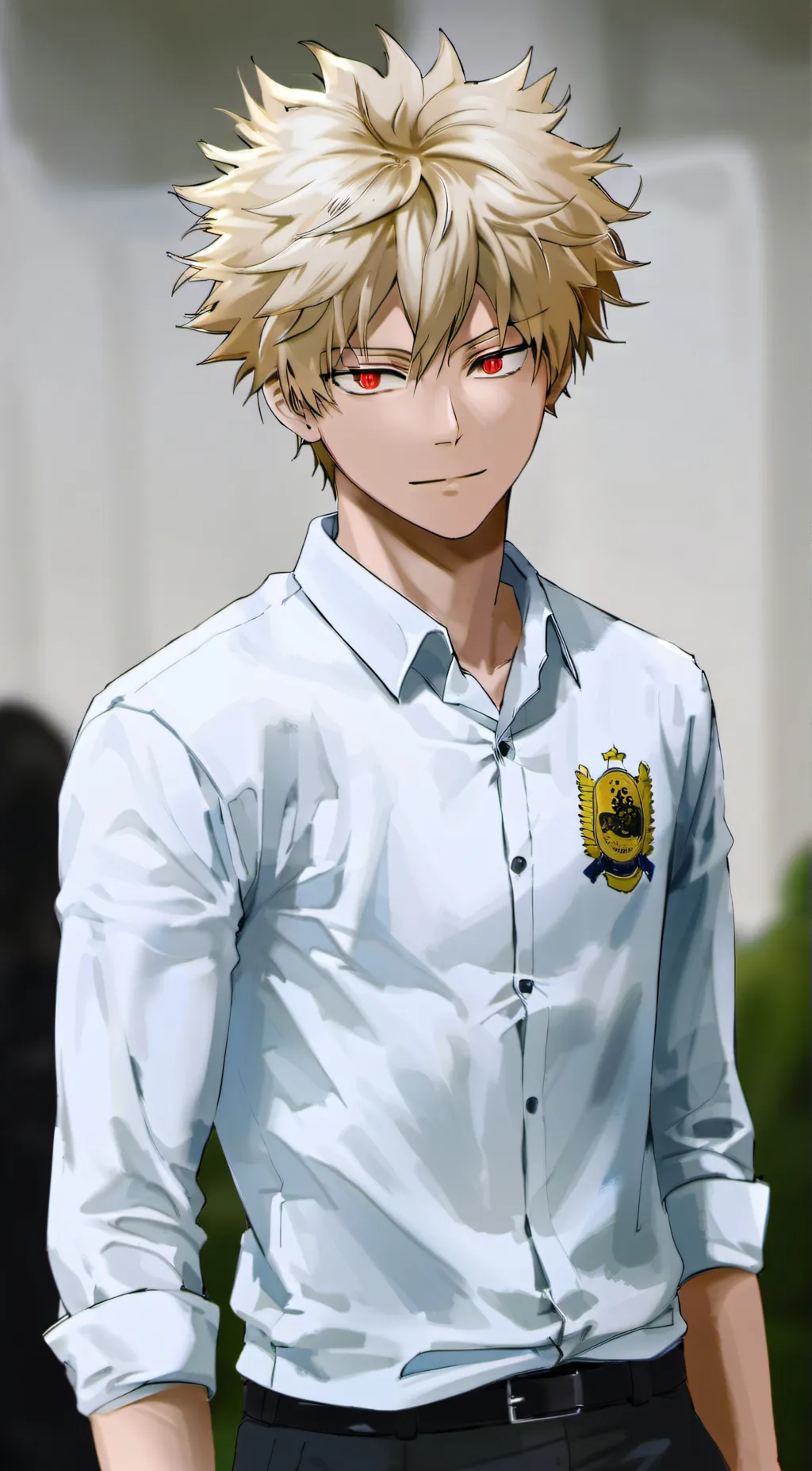 ai character: Katsuki Bakugou  background
