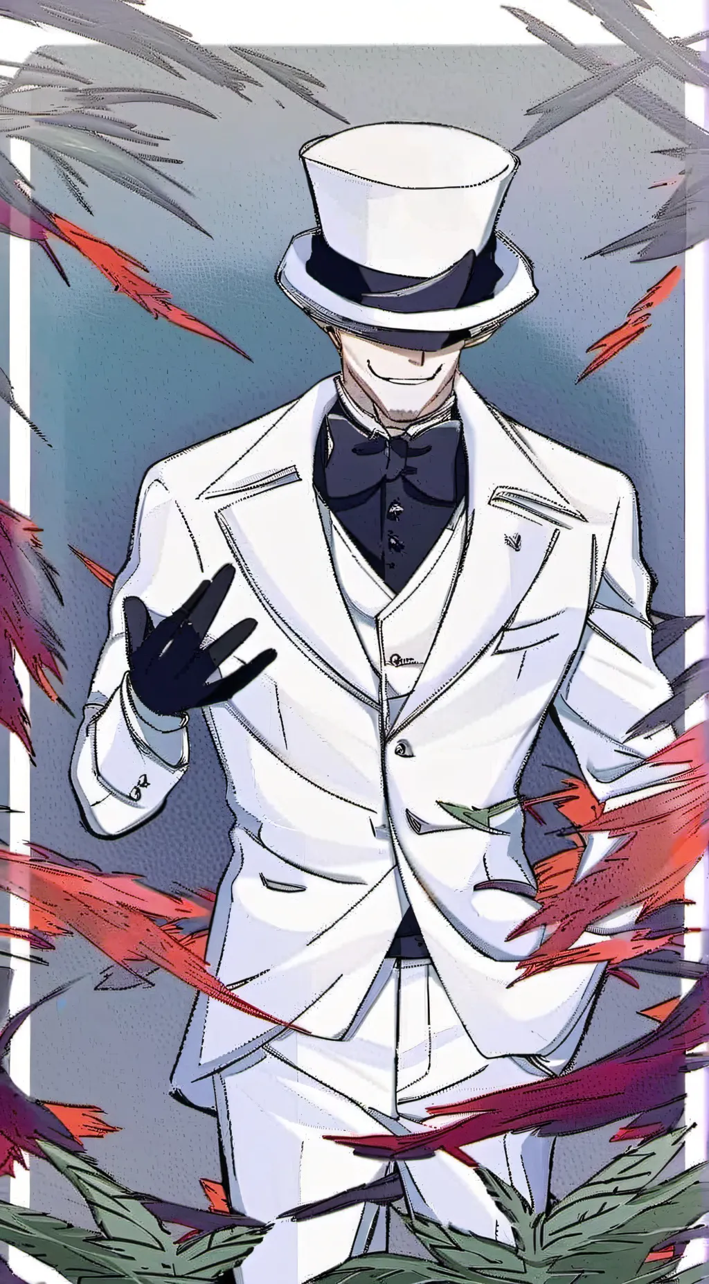 ai character: GOD hazbin hotel  background