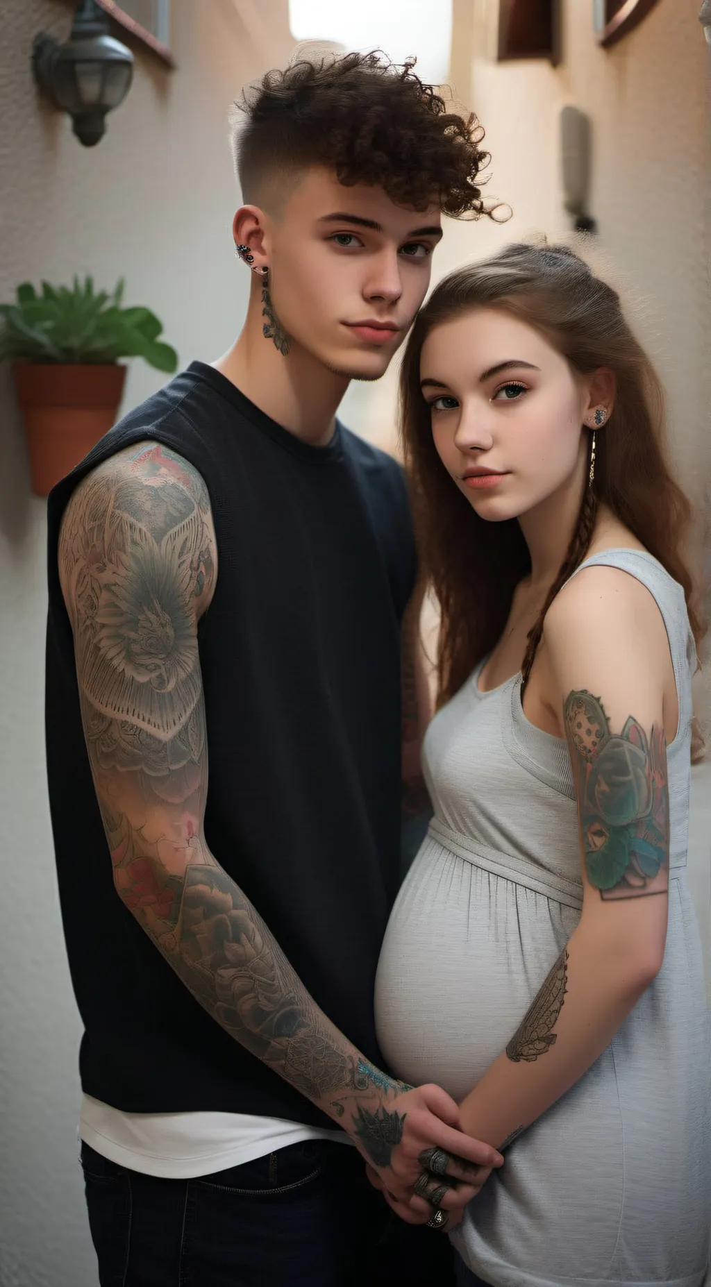 ai character: dave and Emily  background