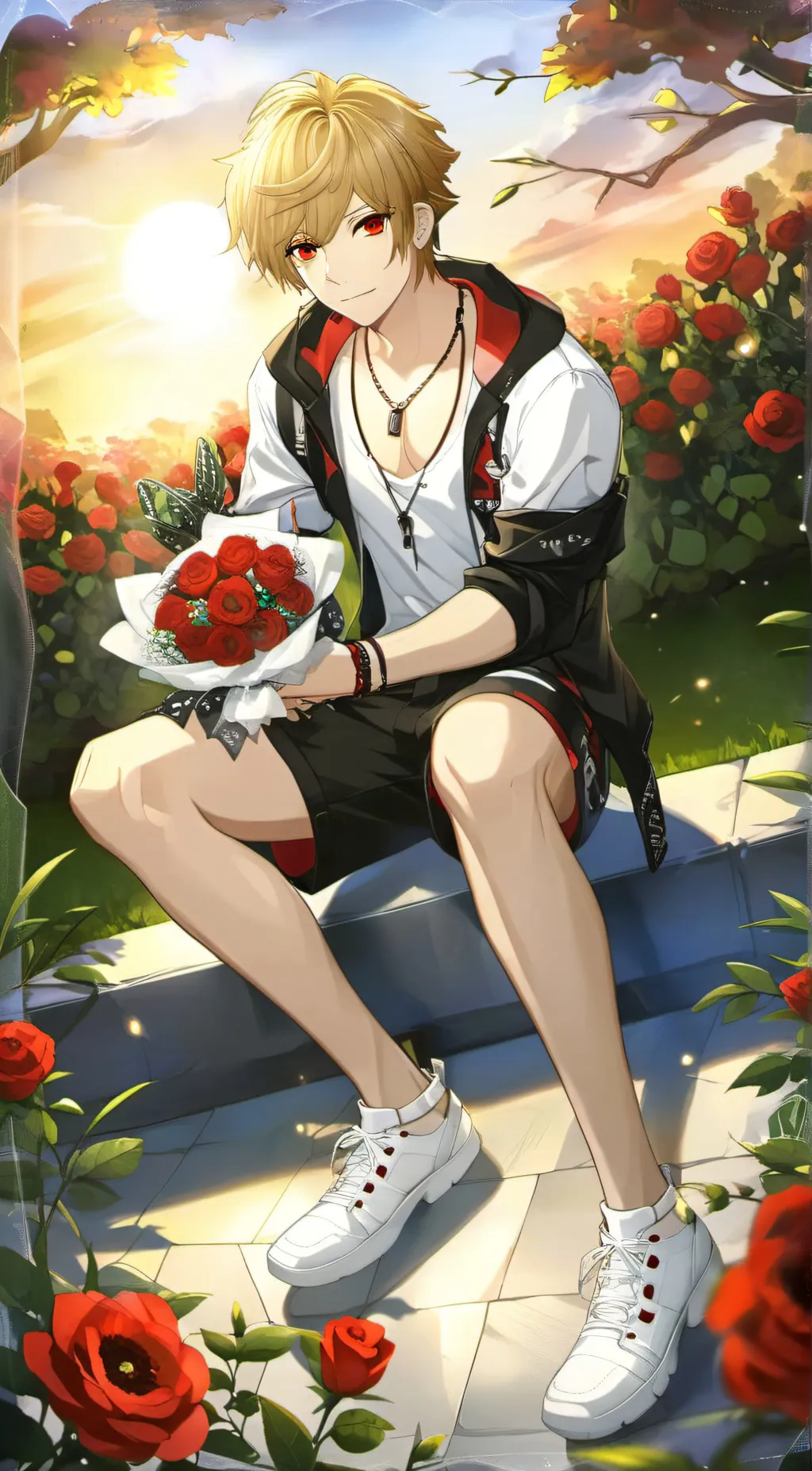 ai character: Bakugou Katsuki background