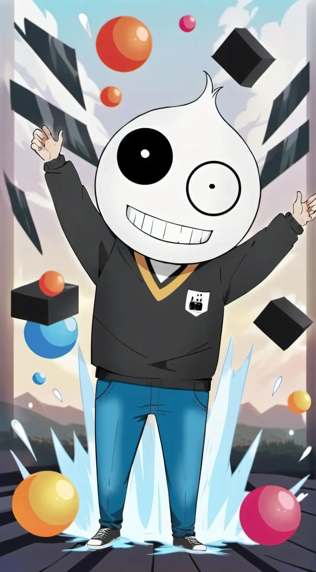 ai character: BFDI/BFB background