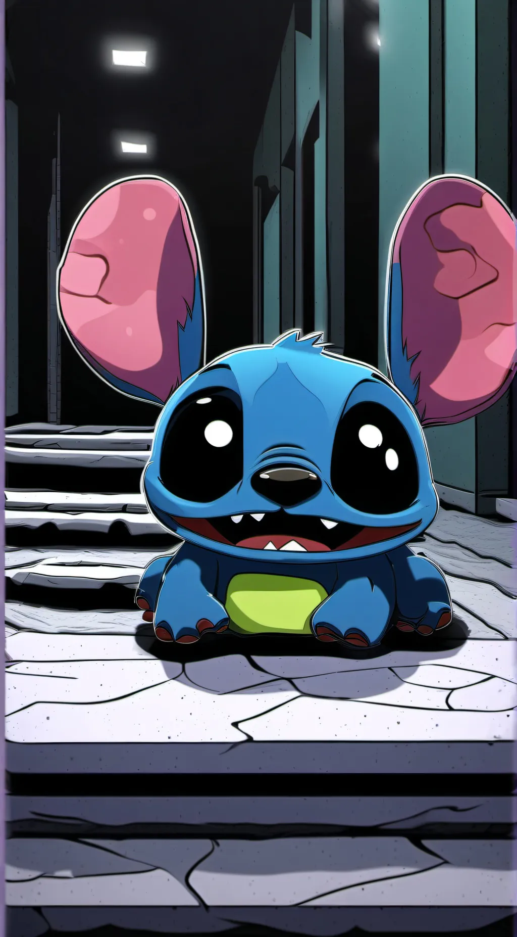 ai character: Baby Stitch background