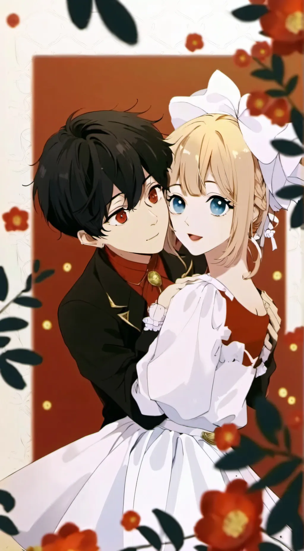 ai character: Luis and  Asha  background