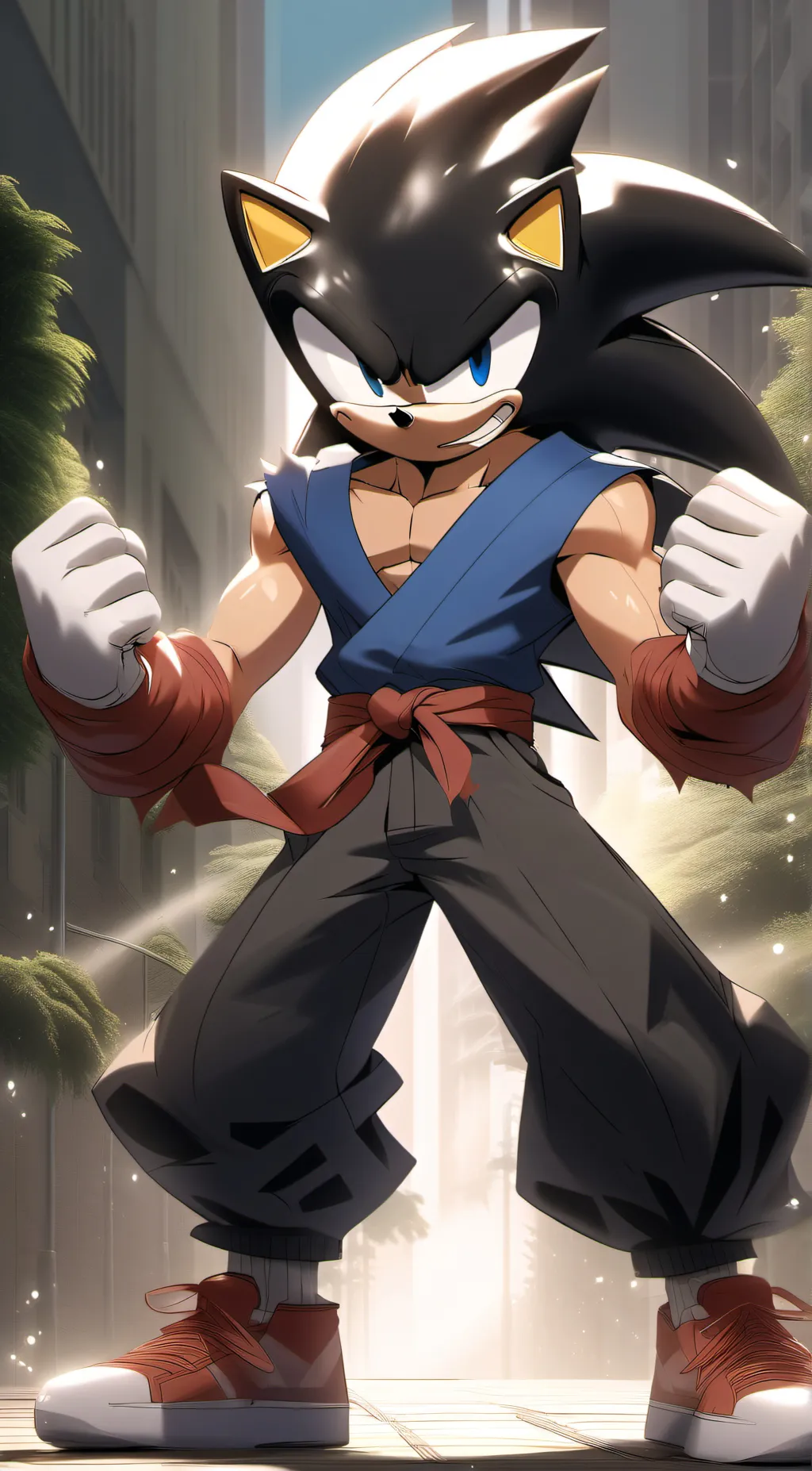 ai character: Boom Sonic  background