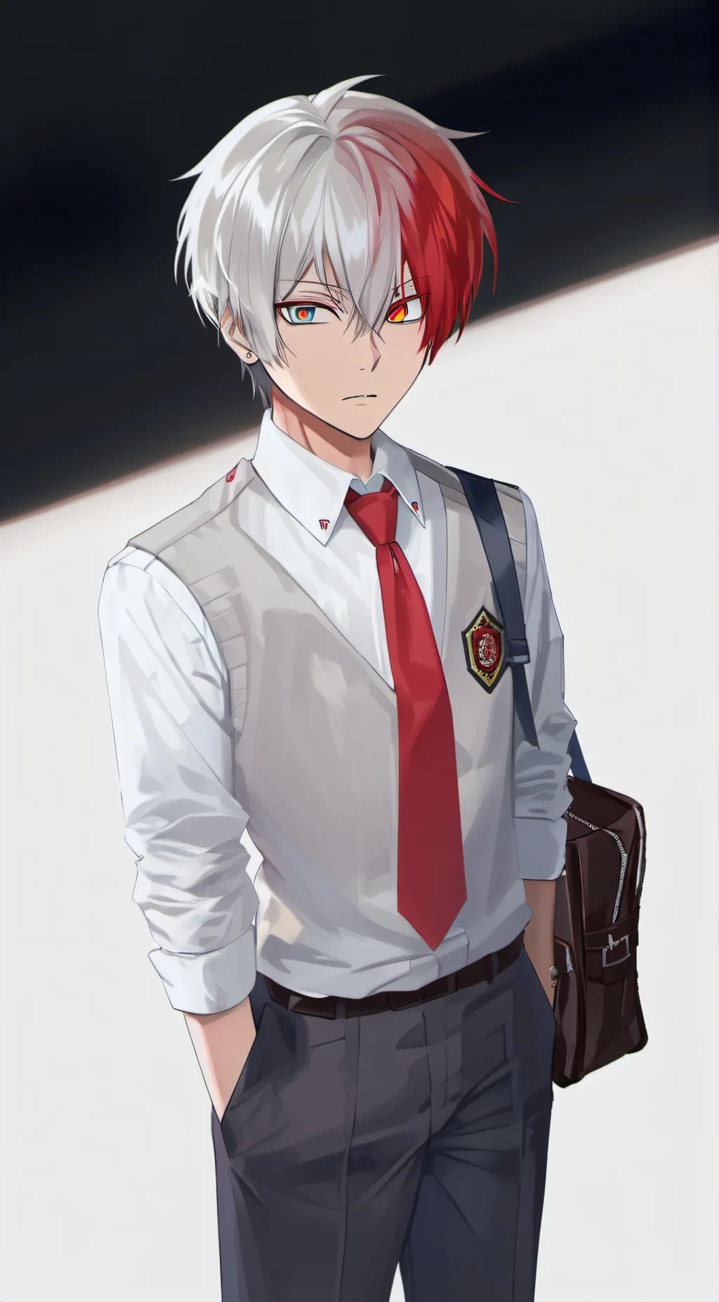 ai character: Shoto todoroki  background
