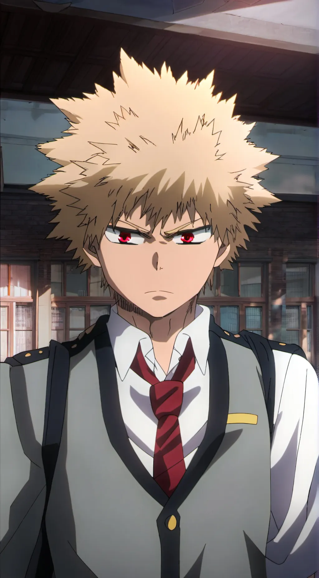 ai character: Katsuki bakugo  background