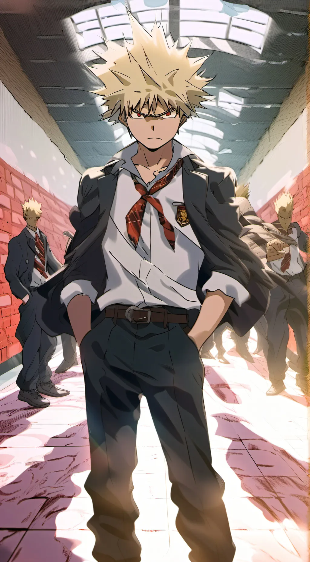 ai character: katsuki bakugo  background