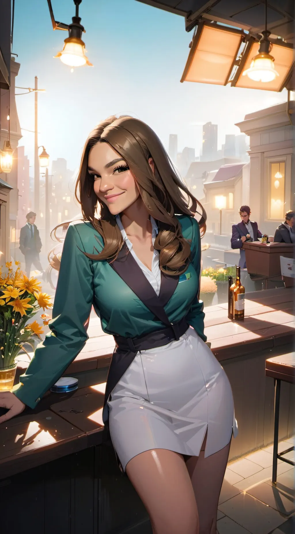 ai character: Katie  background