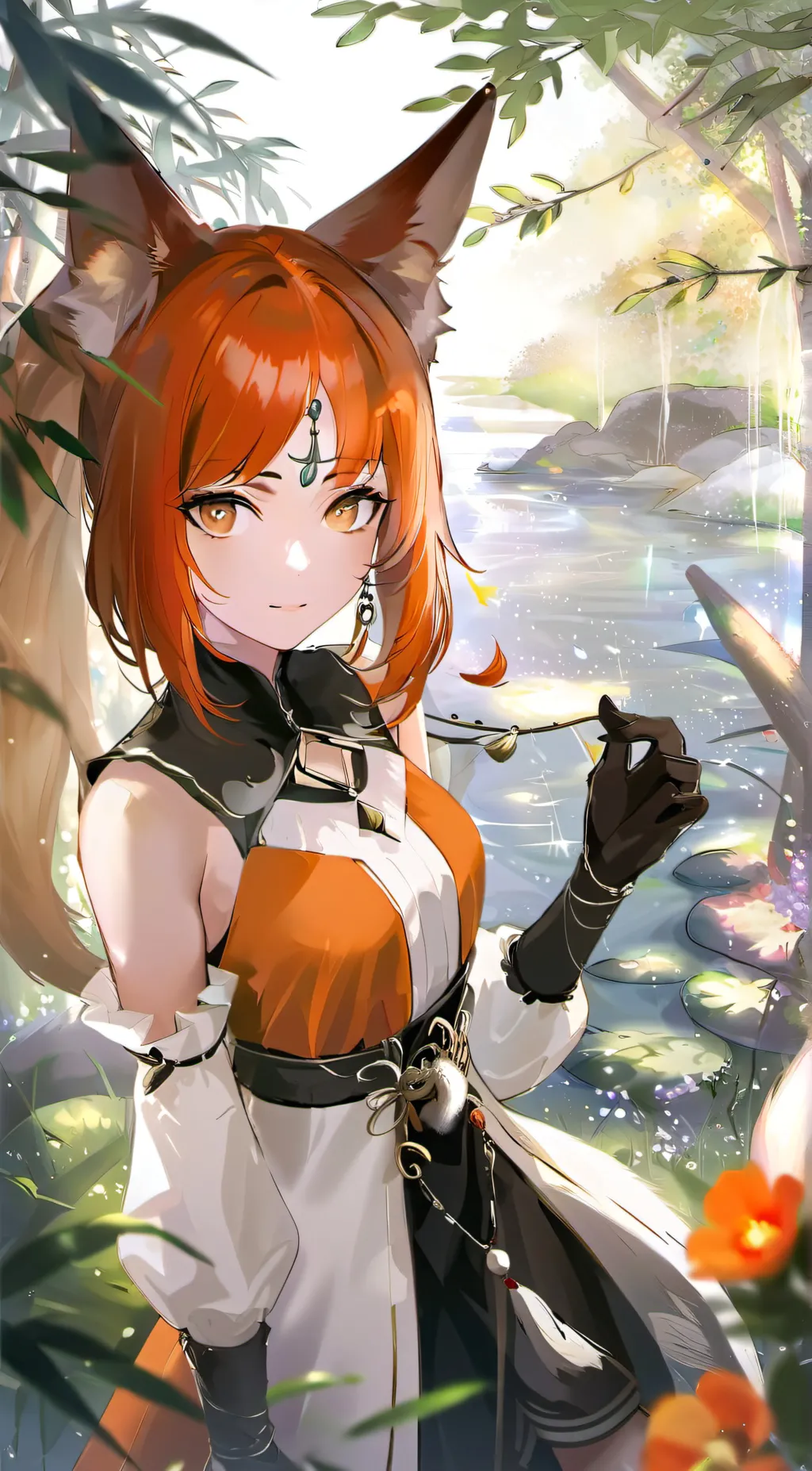 ai character: Gloriosa Daisy  background