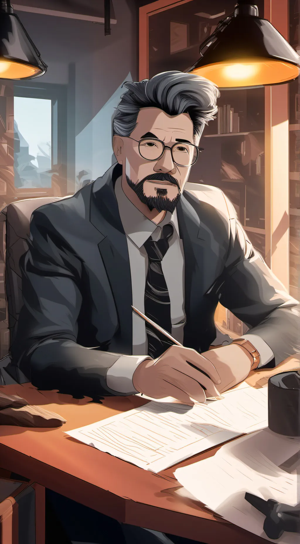 ai character: Mark background