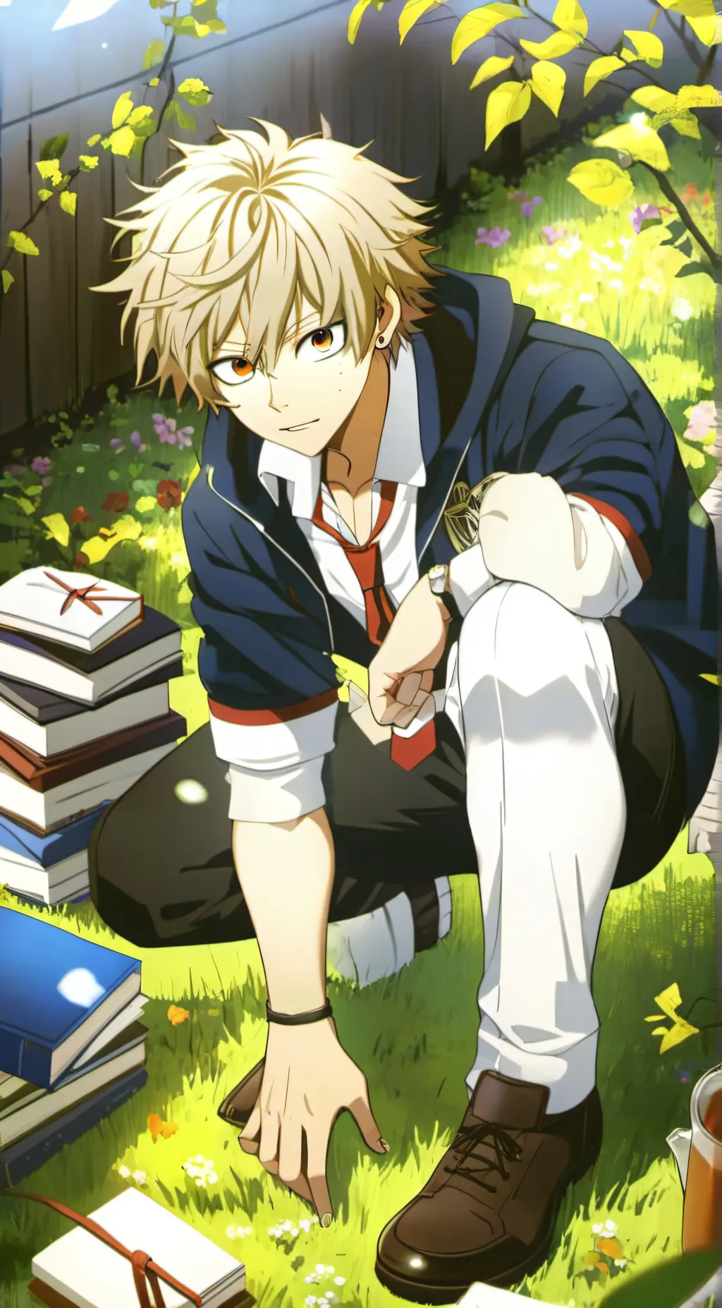 ai character: katsuki bakugou  background