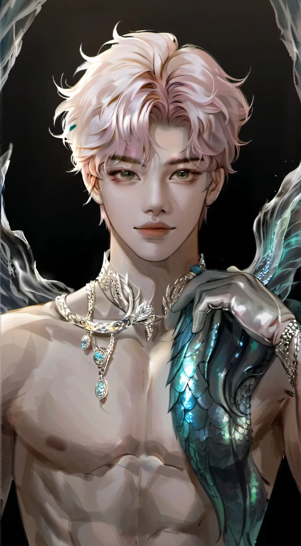 ai character: Blue background