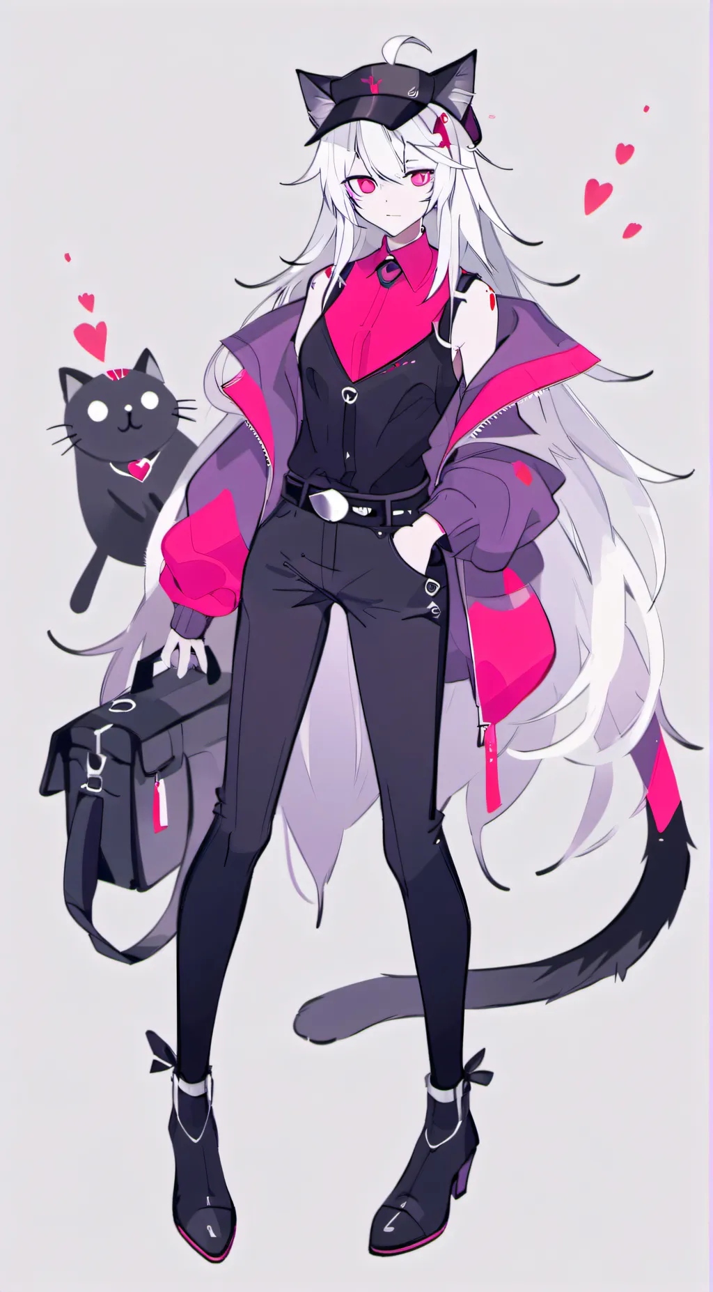 ai character: Catnap as a girl background