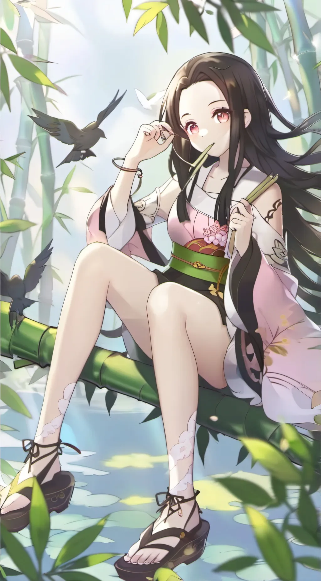 ai character: Nezuko Kamado background