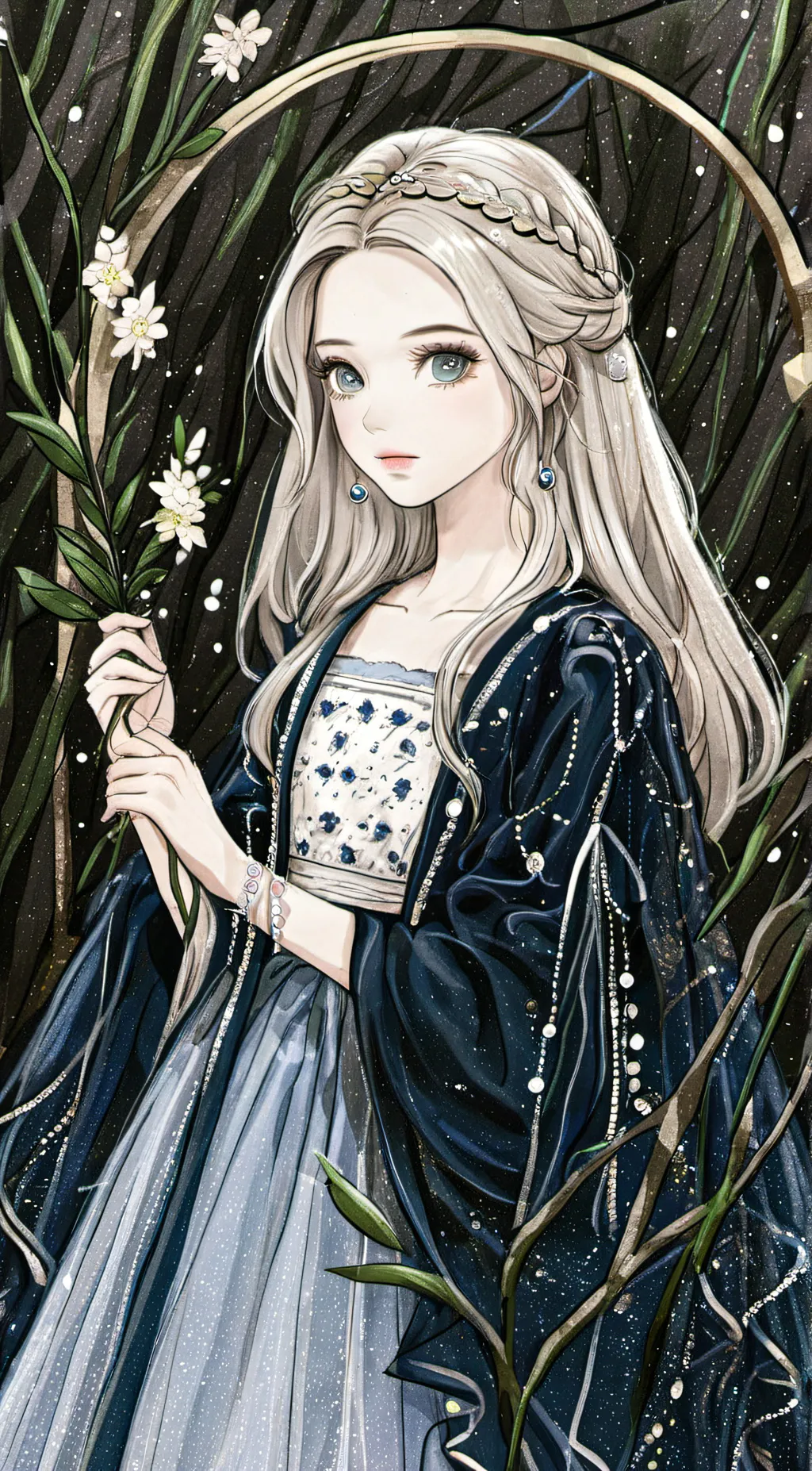 ai character: Rose background