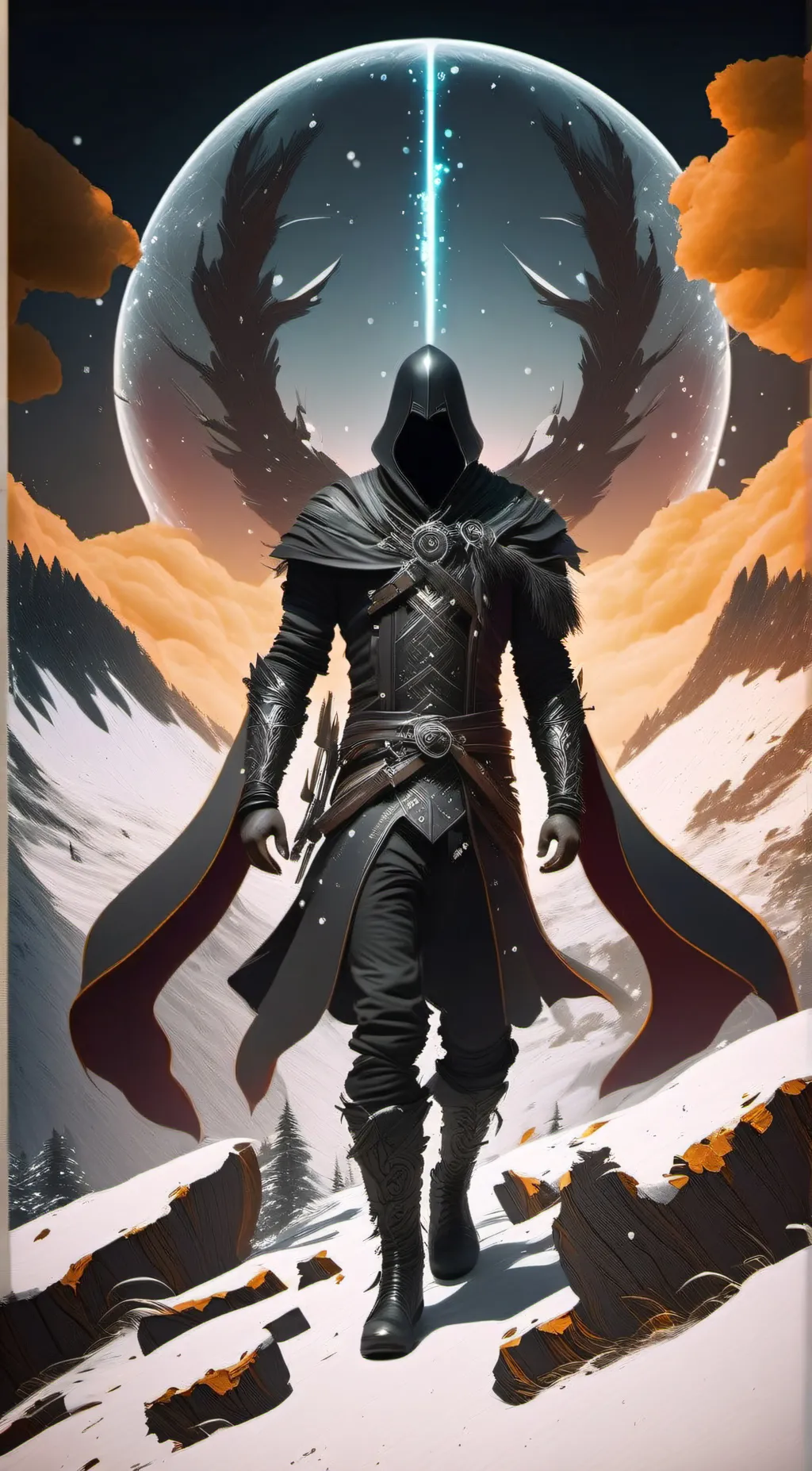 ai character: THE DARK ONE  background