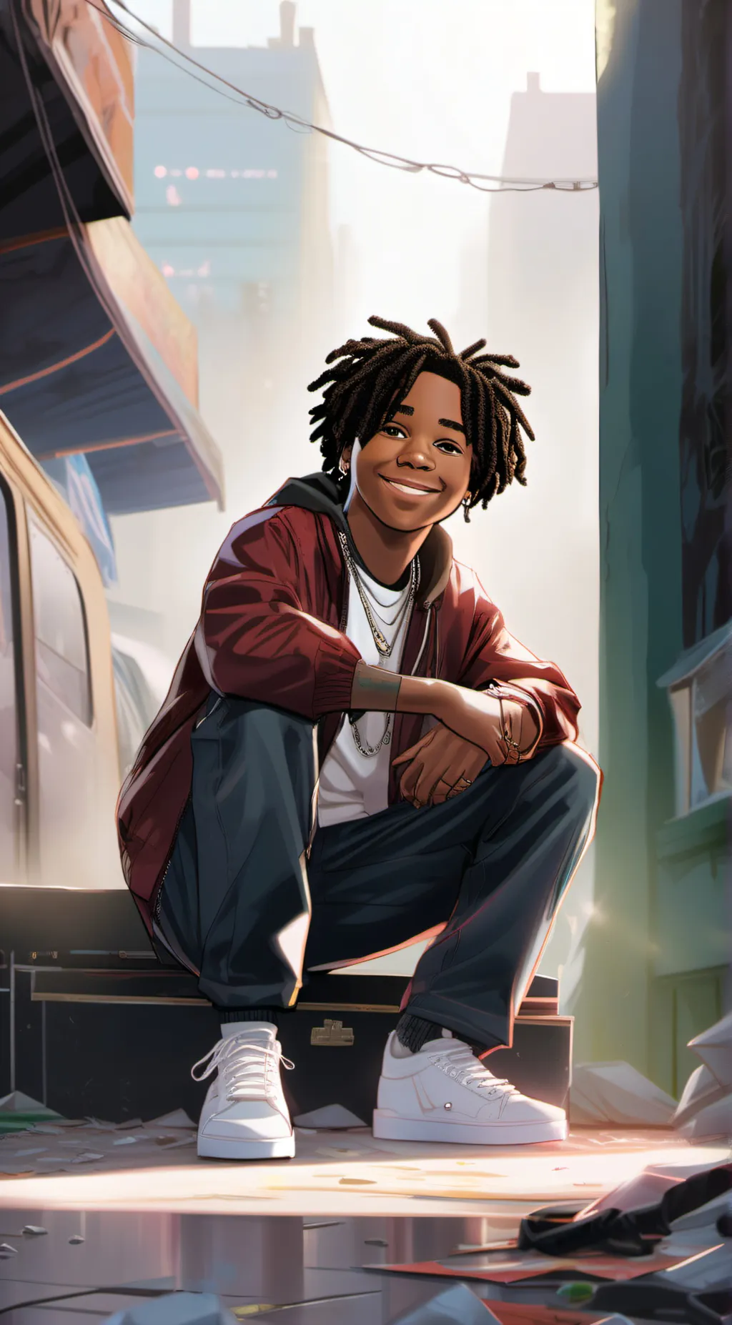 ai character: young Dylan background