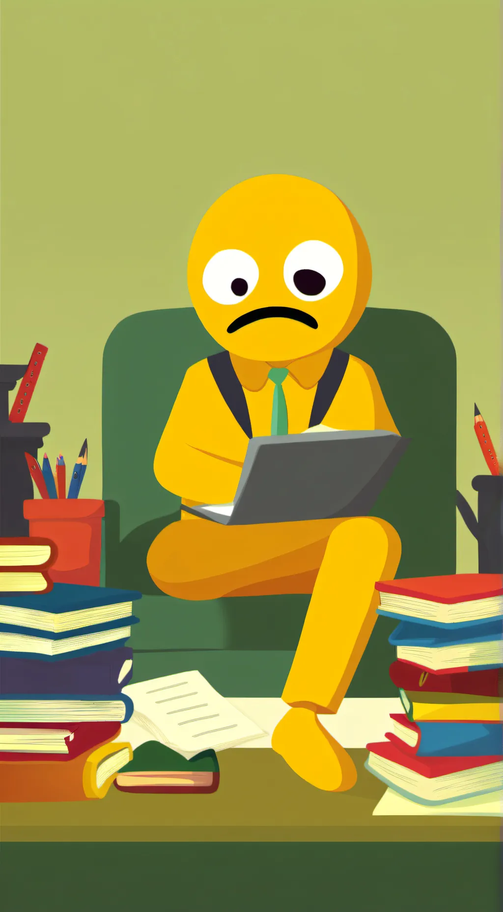 ai character: Homework Man background