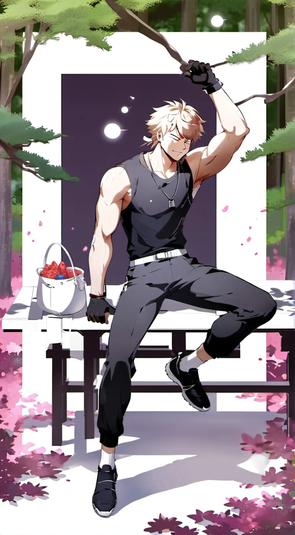 ai character: Bakugo  background