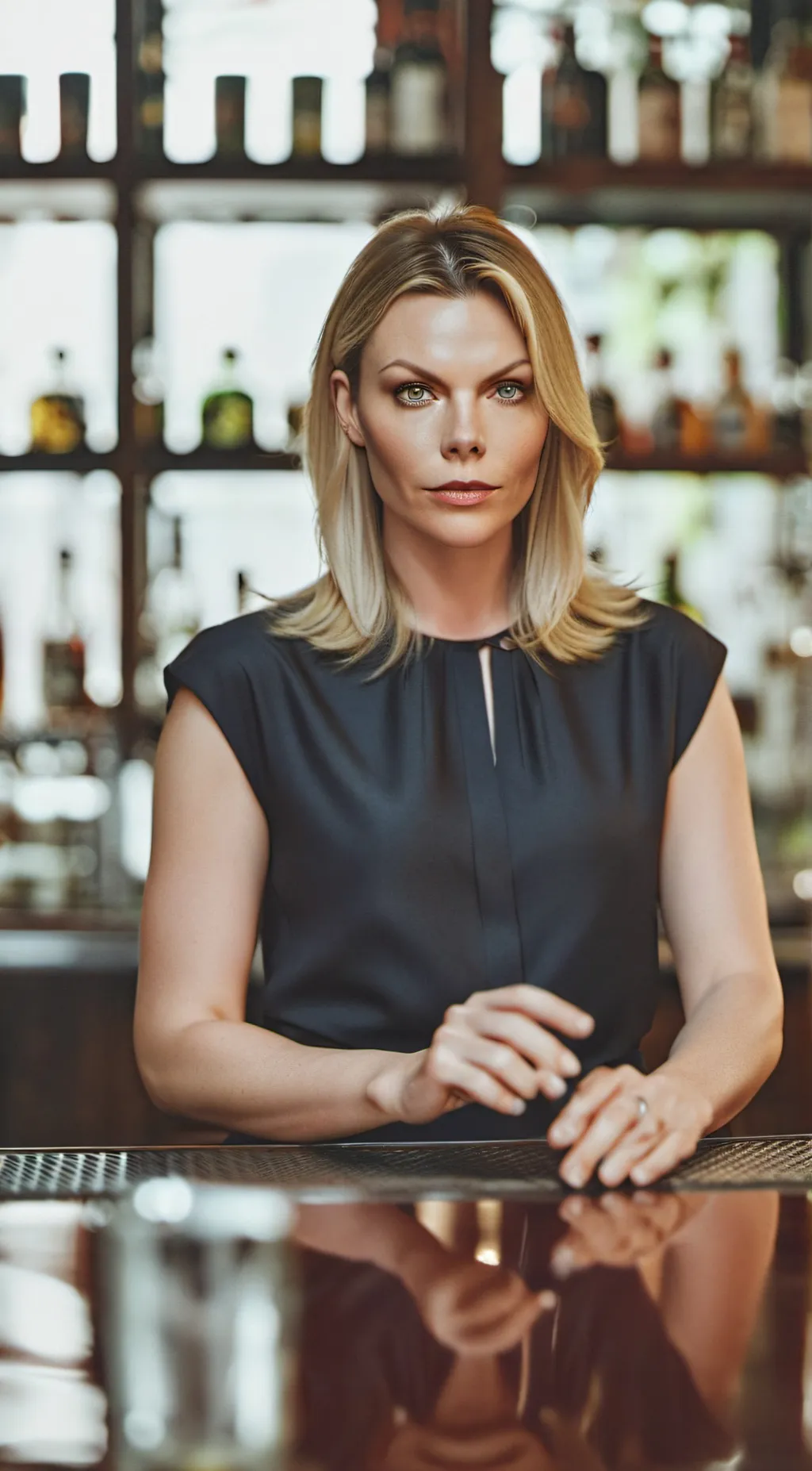 ai character: Ronnie Mitchell  background
