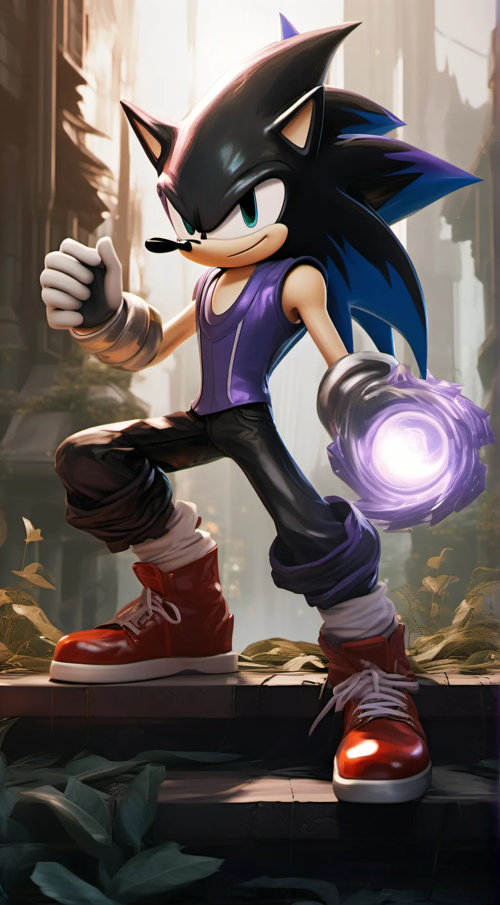 ai character: Dark Sonic  background