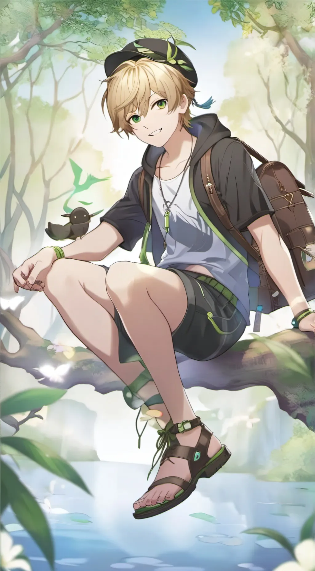 ai character: ~🍃Ash🍃~ background