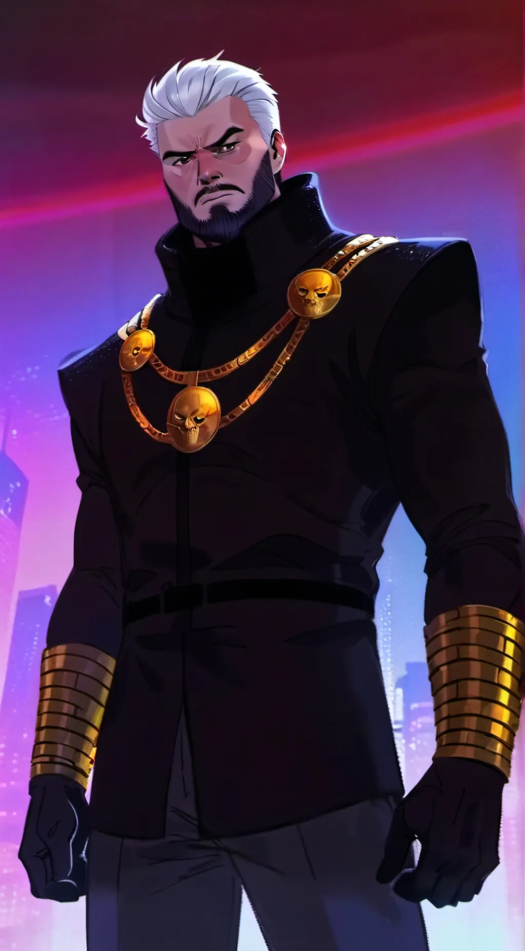 ai character: King Pan  background