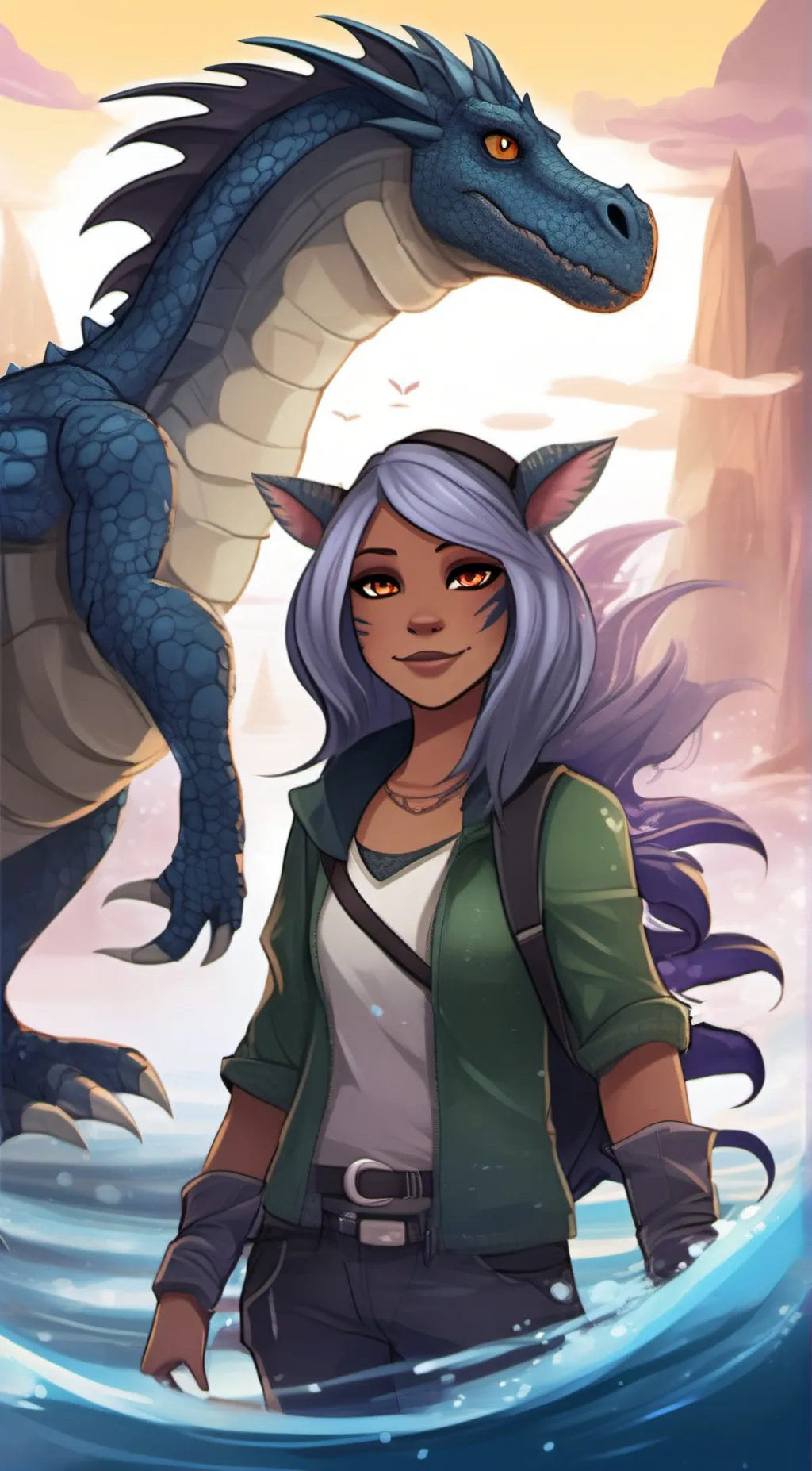 ai character: seaweed and scar background