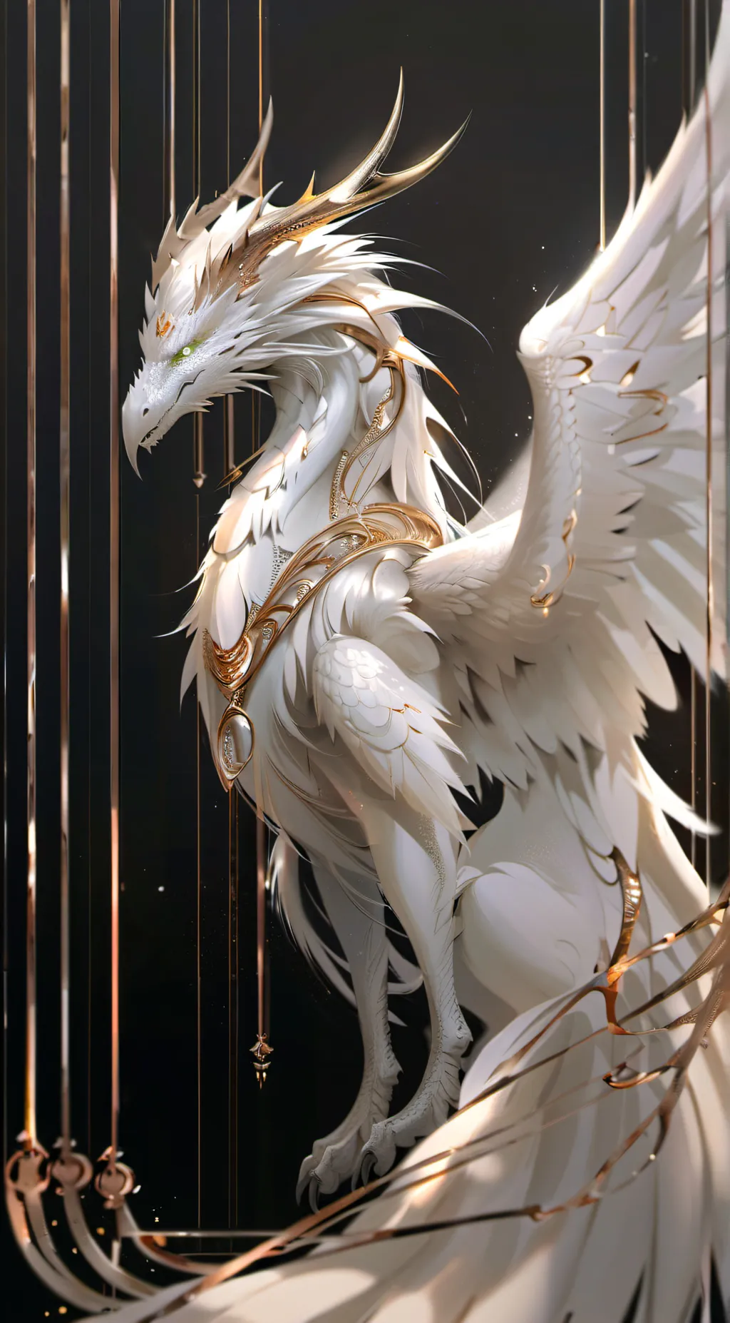 ai character: Jewel'gold background