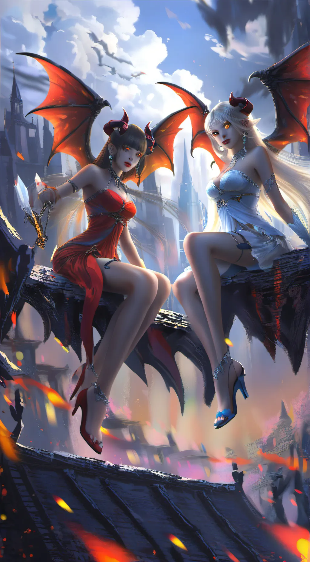 ai character: Ruby and Jessica  background