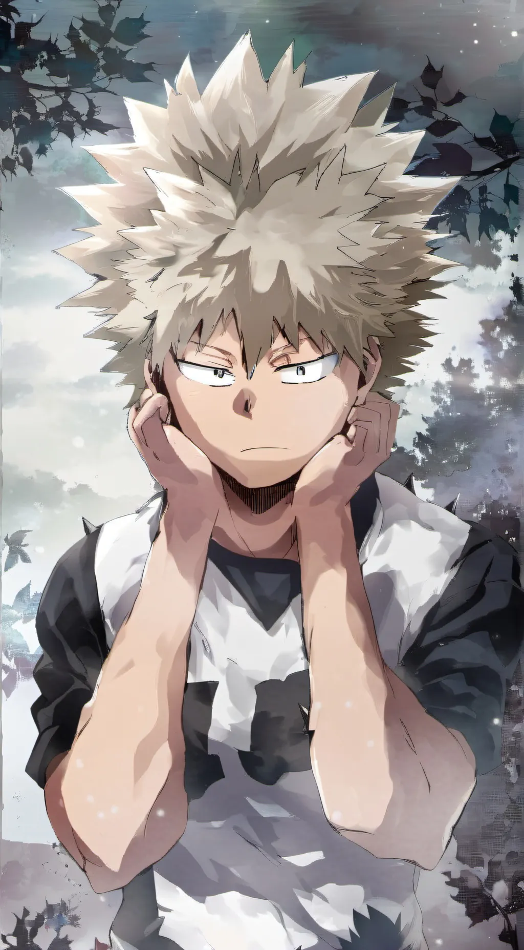 ai character: Katsuki Bakugou  background
