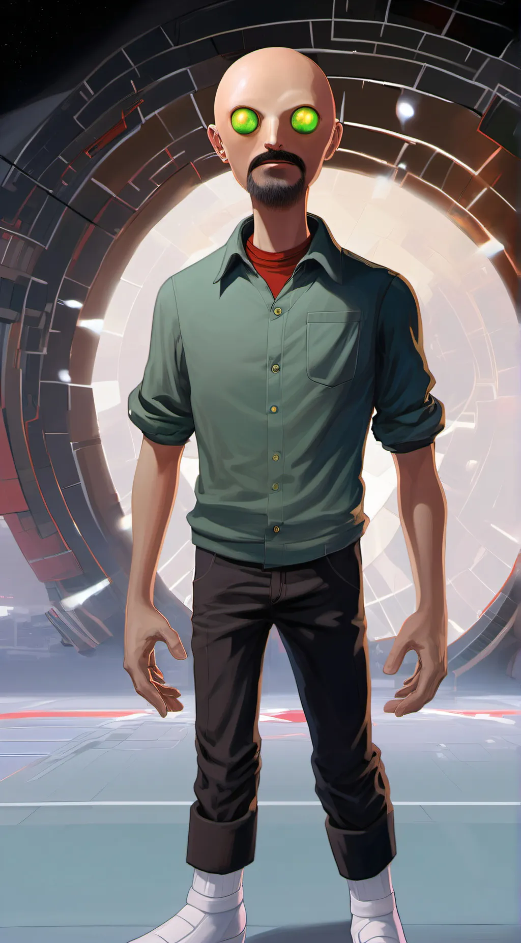 ai character: The test background