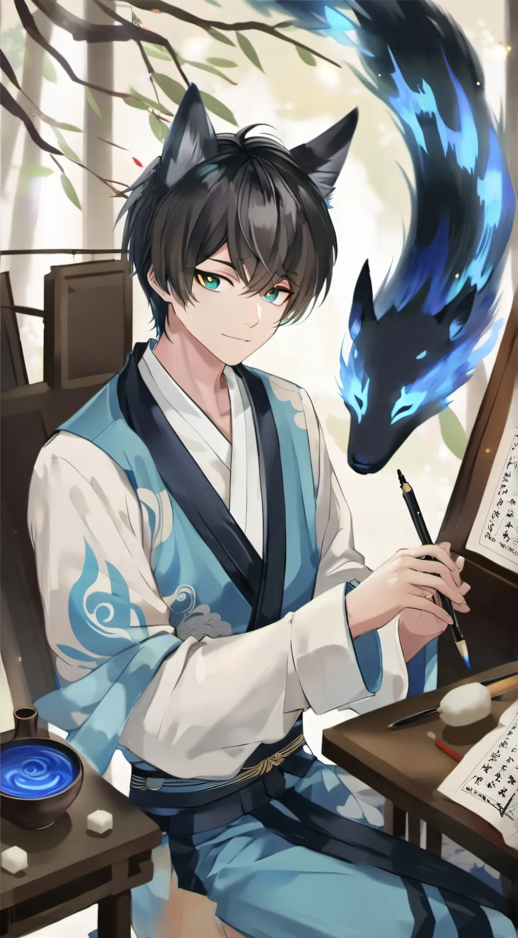 ai character: tsuki background