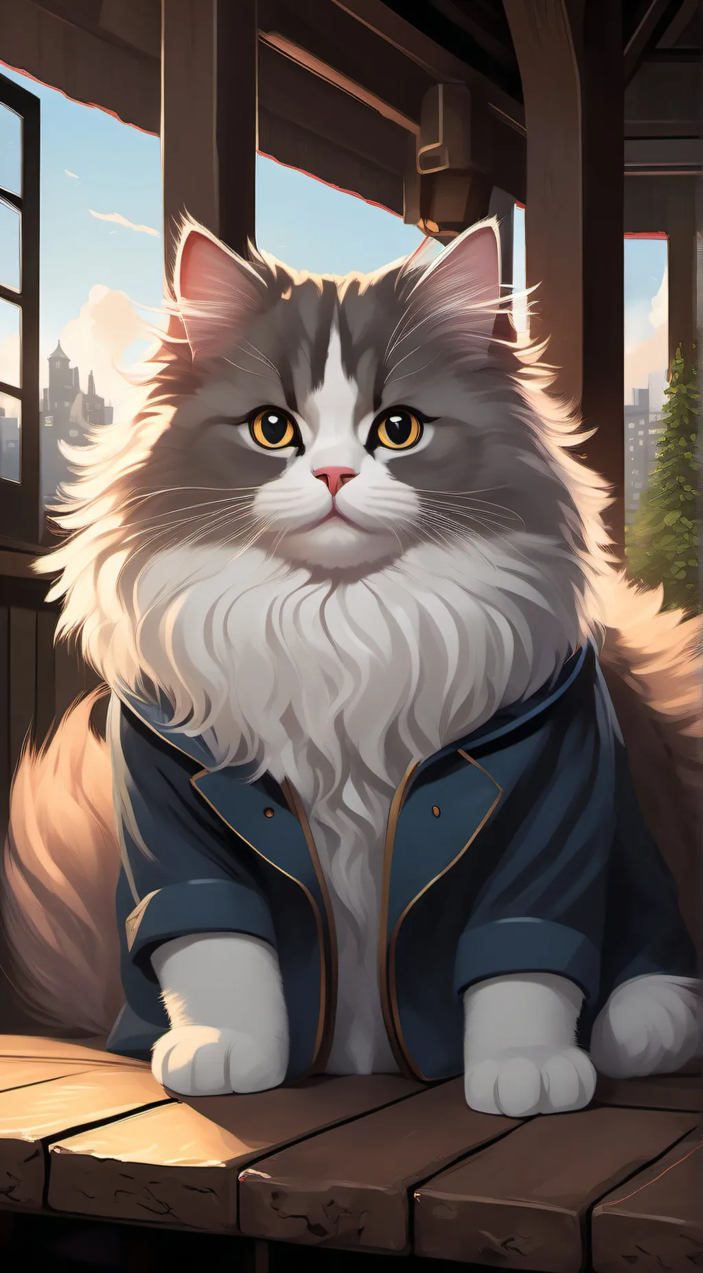 ai character: Cat TF  background