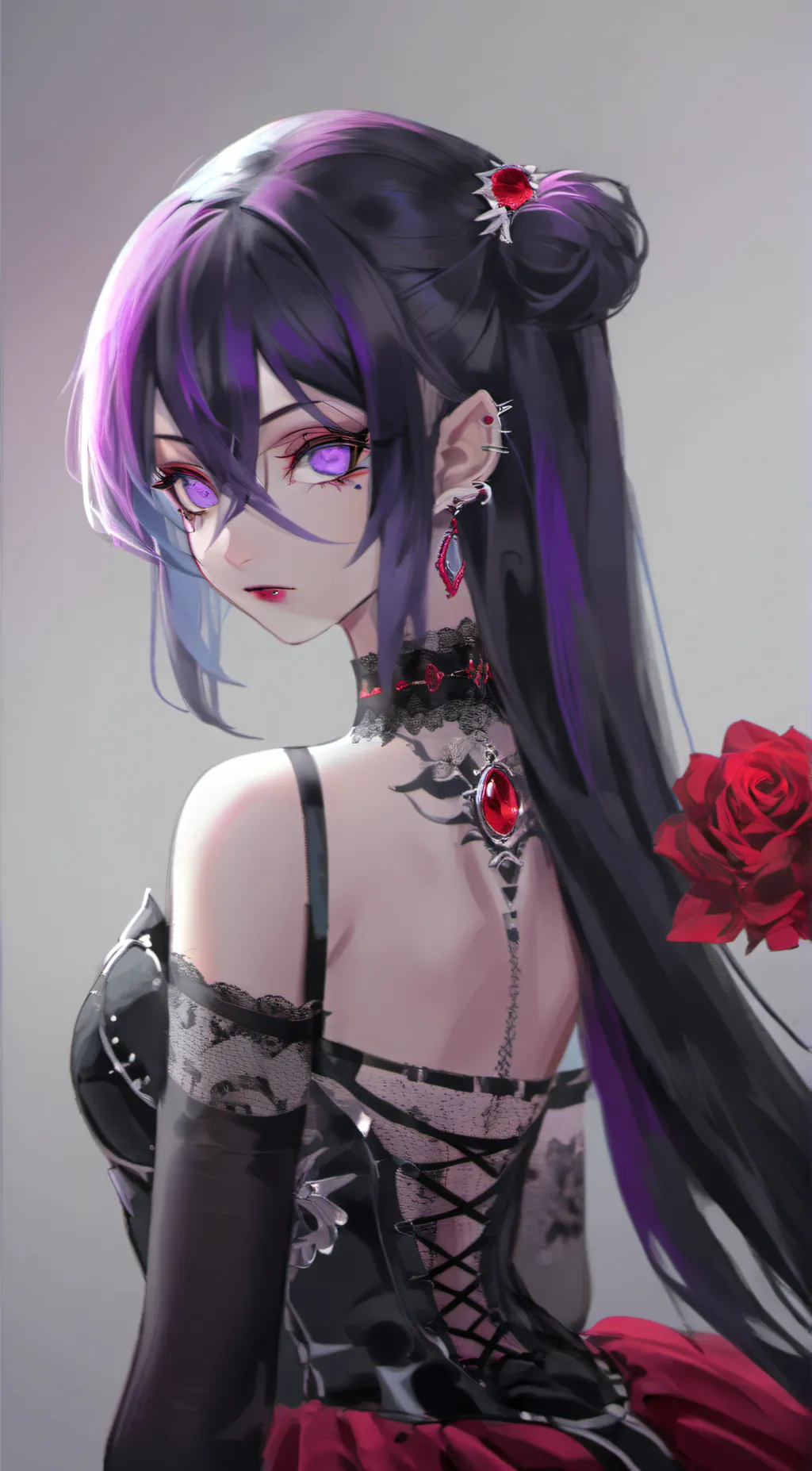 ai character: •Yuna frostvale• background