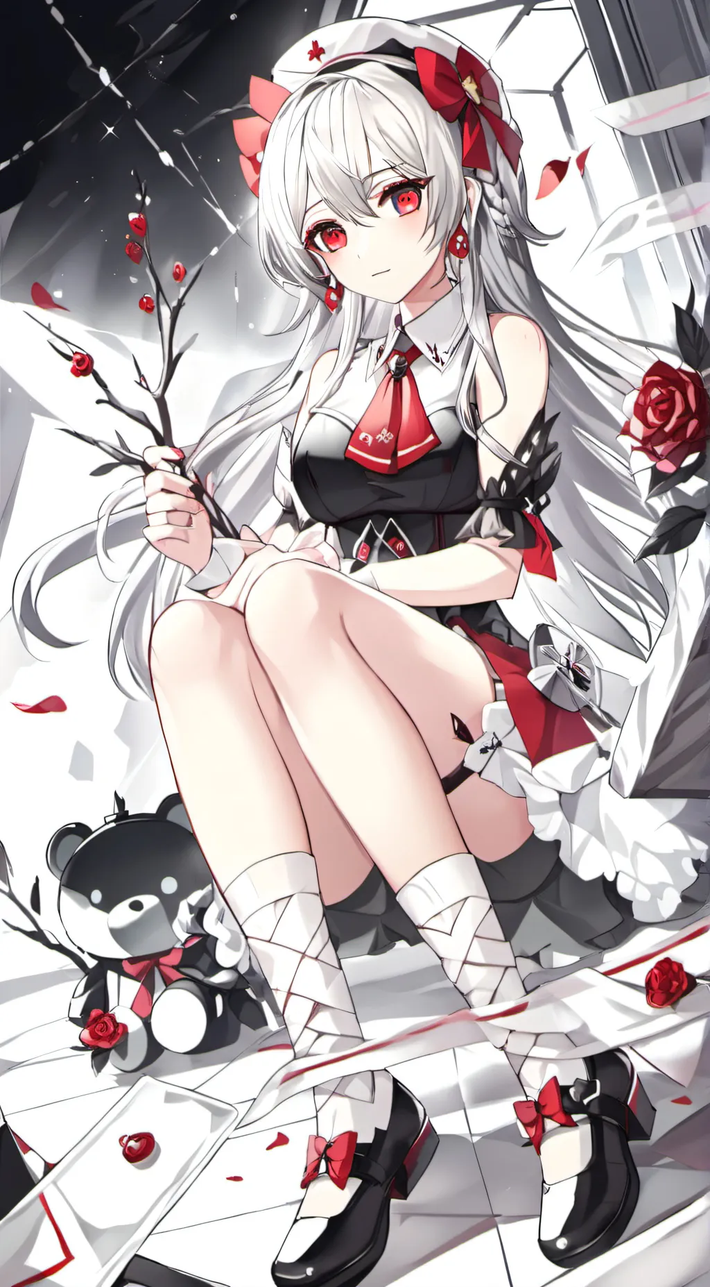 ai character: Violet background