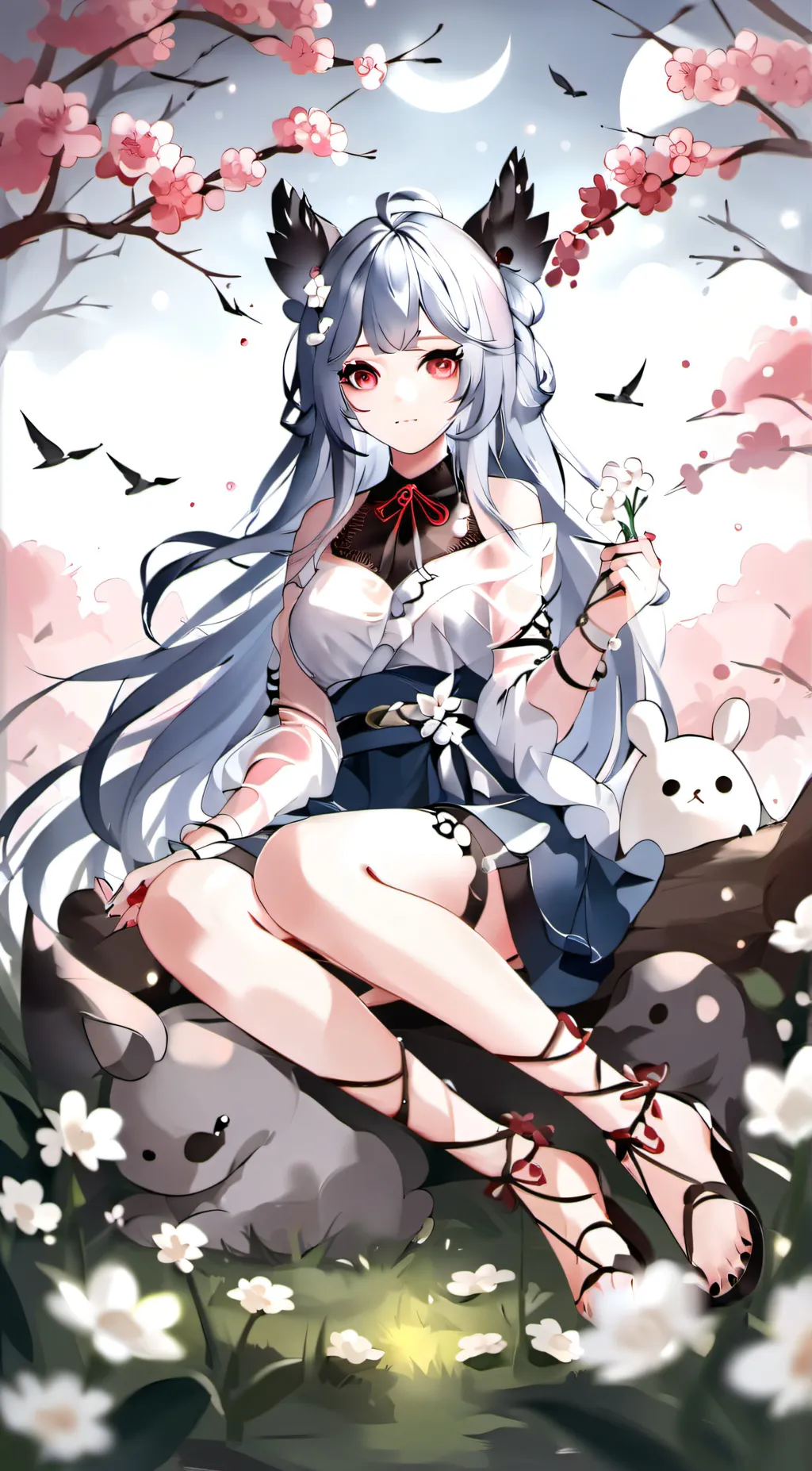 ai character: Moonflower background