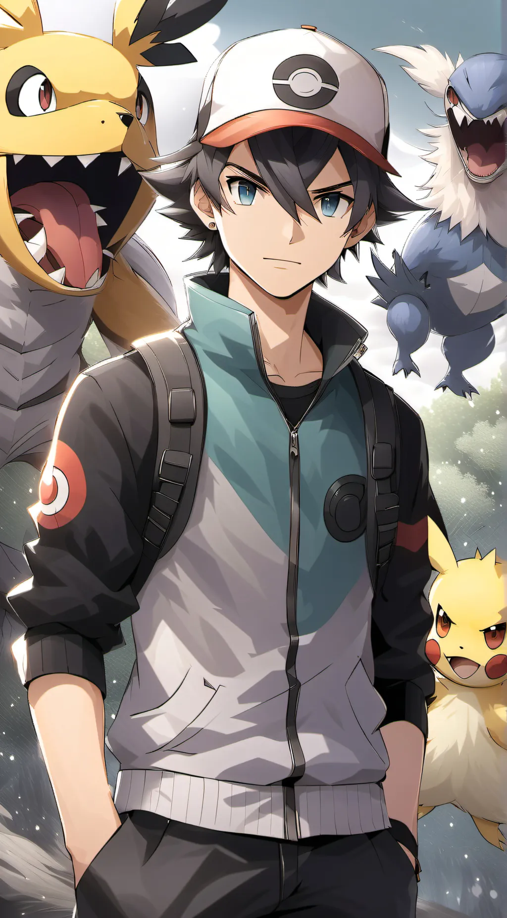 ai character: Fuzzy background