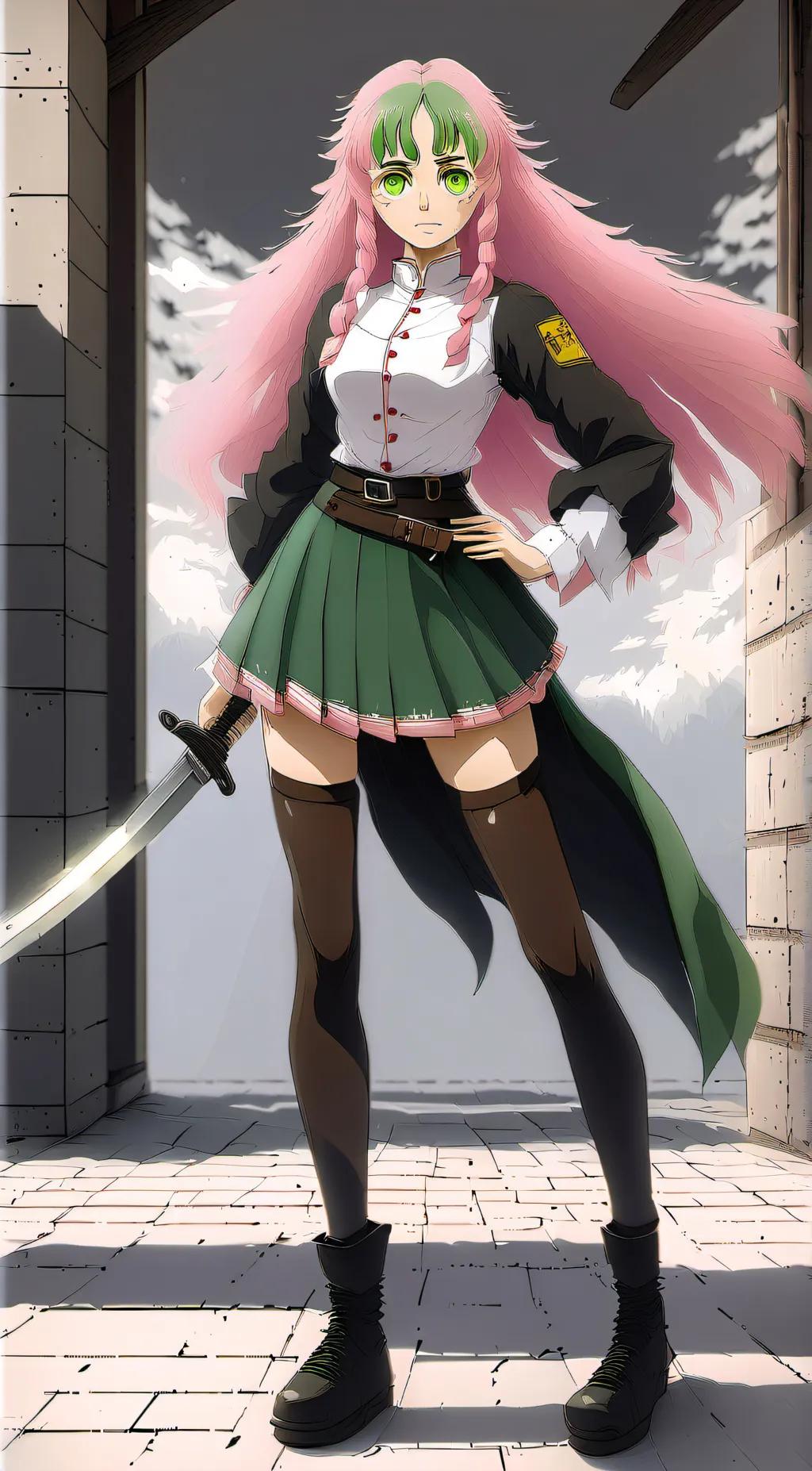 ai character: Mitsuri and obanai background