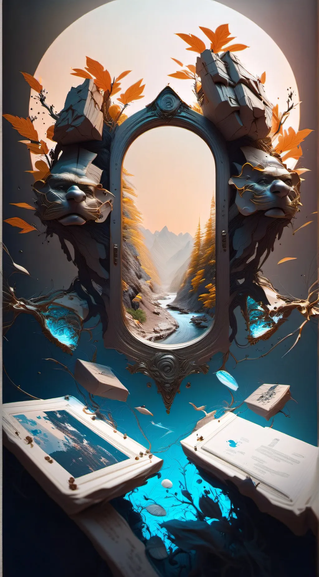 ai character: smiling Critters background