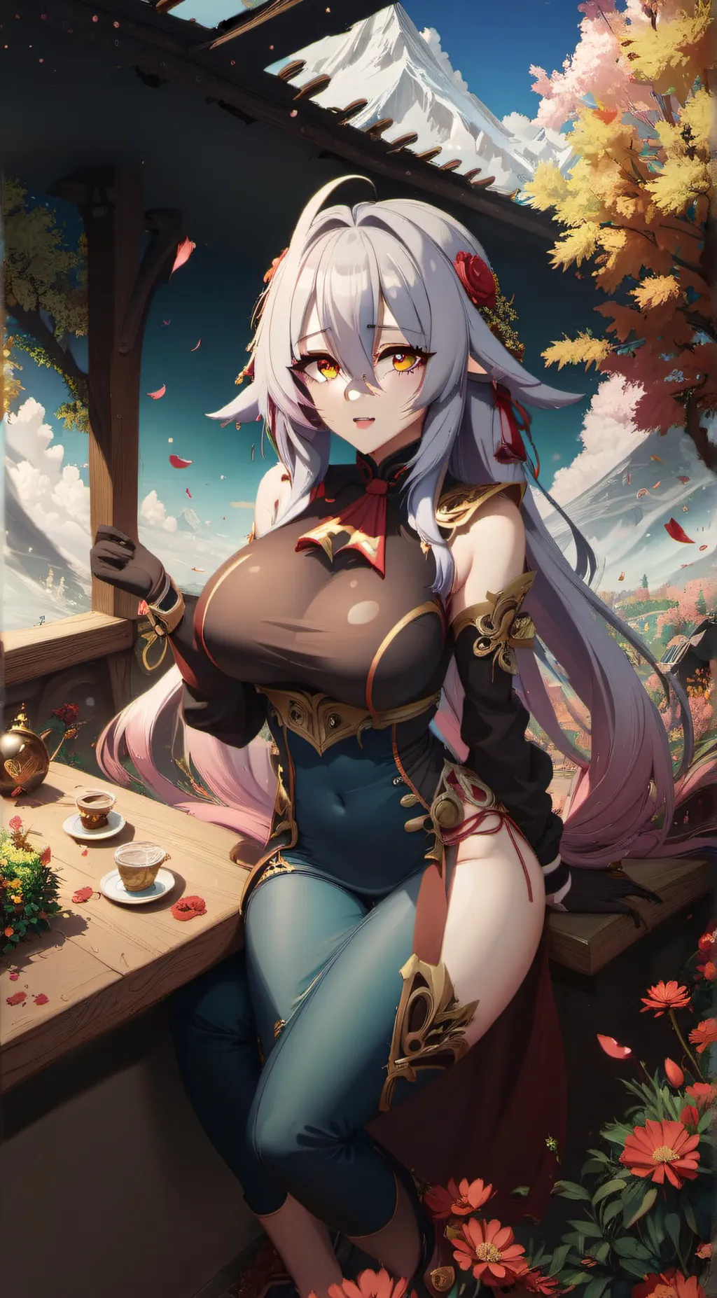ai character: Rose background