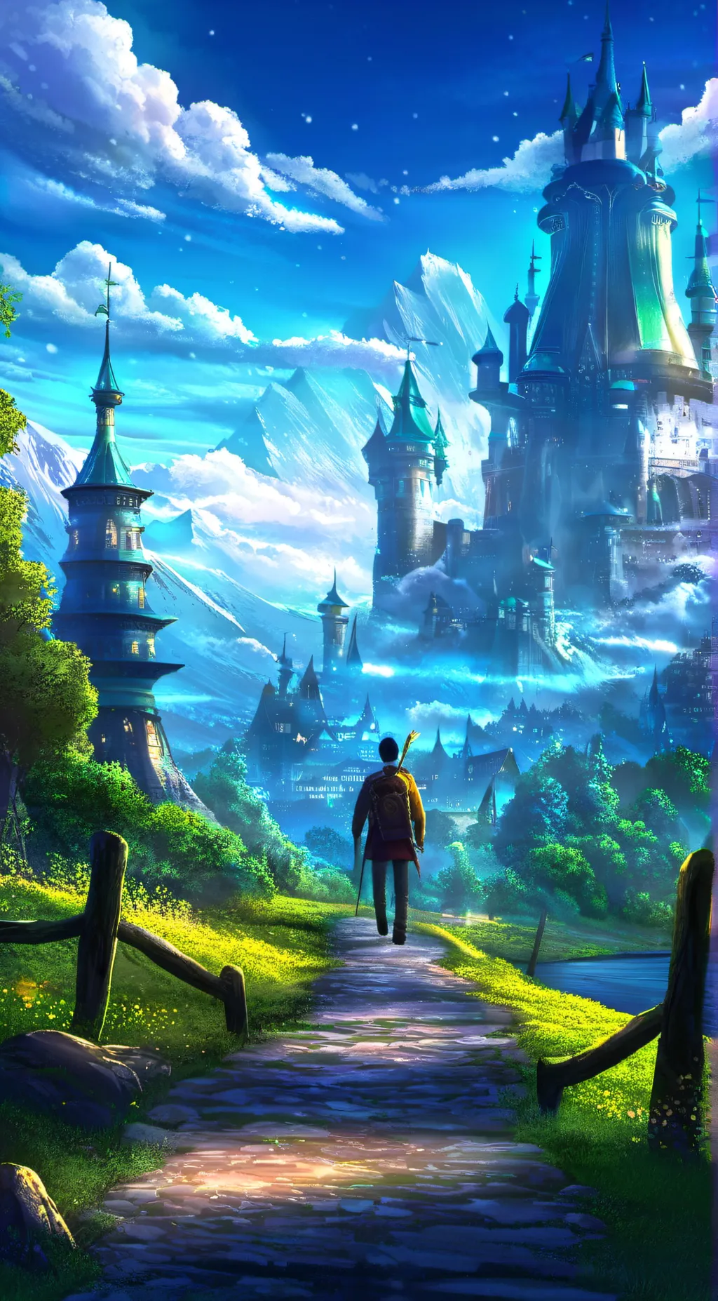 ai character: Random place background