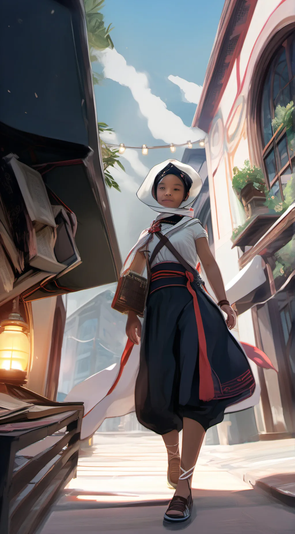 ai character: lovely  background