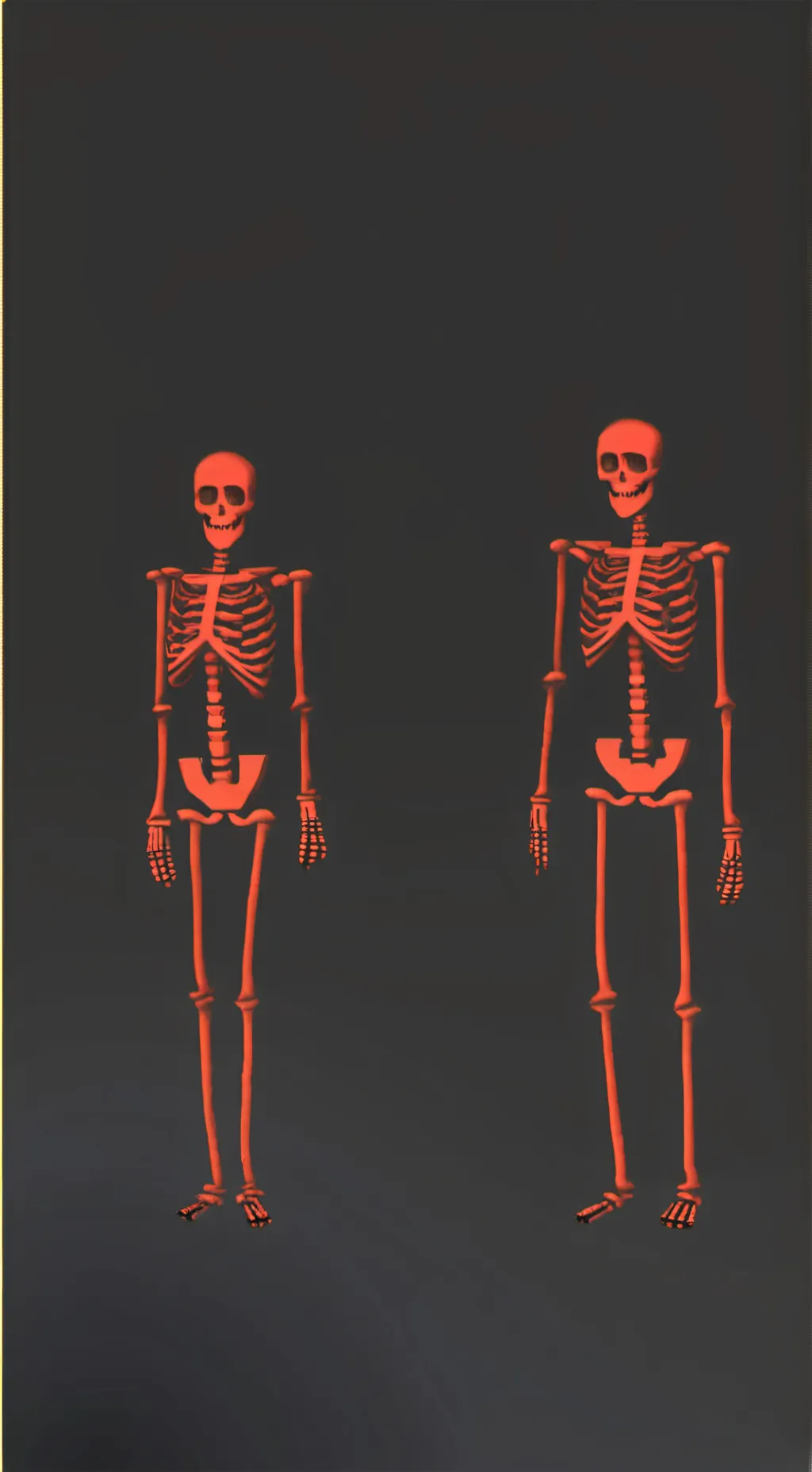 ai character: red skeletons background