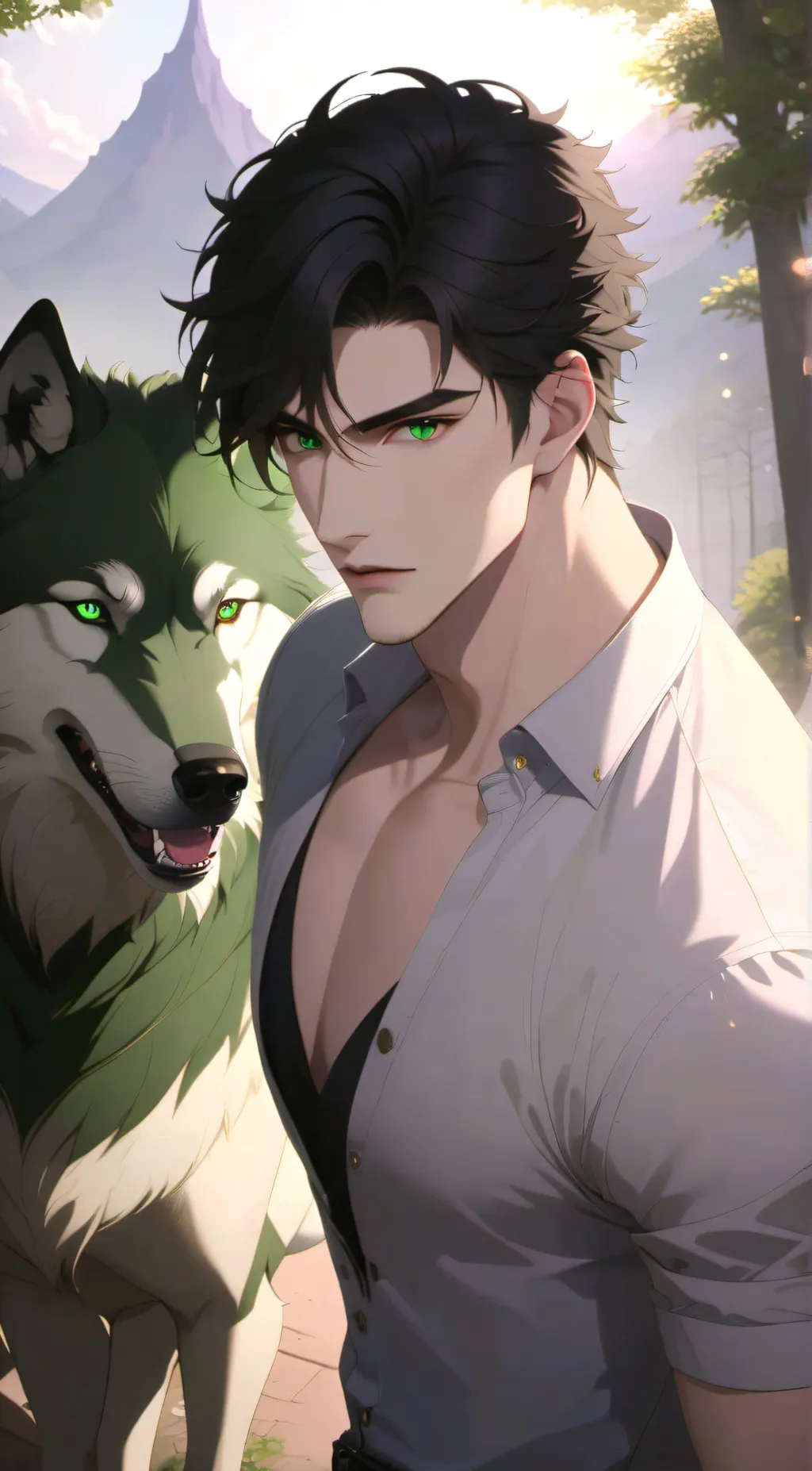 ai character: alpha andrew background